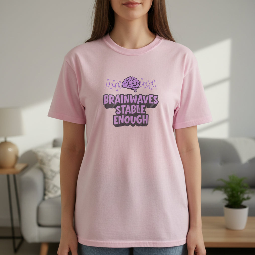 Brainwaves Stable Enough Unisex Heavy Cotton Tee
