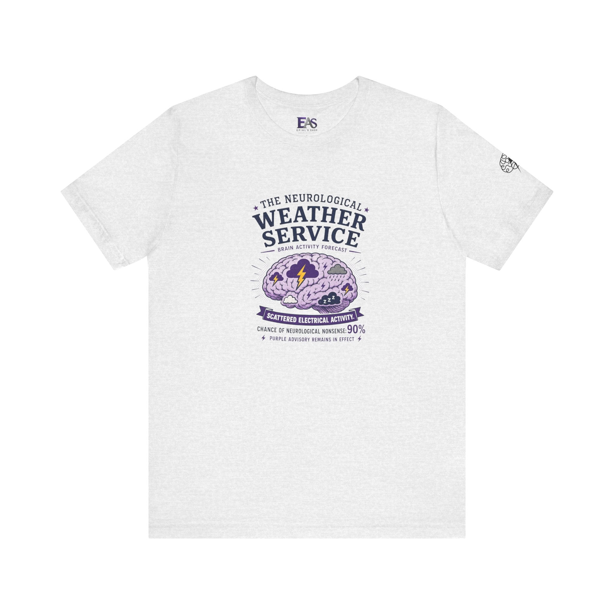 Neurological Weather Service Epilepsy Awareness T-Shirt | Brain Forecast Tee