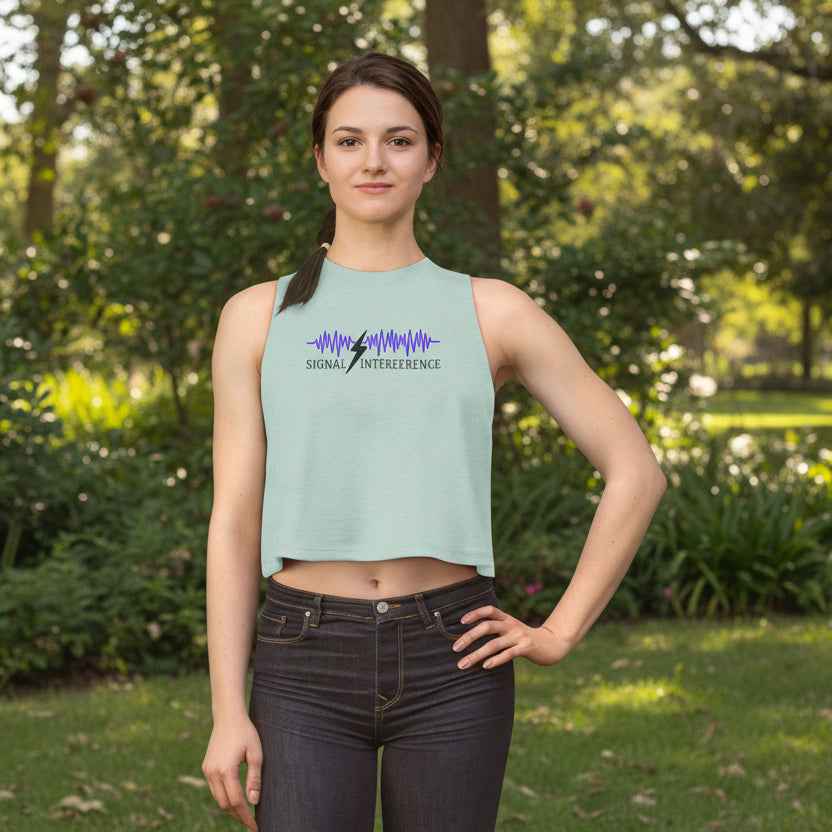 Signal Interference Crop Tank – Neurostatic Edition
