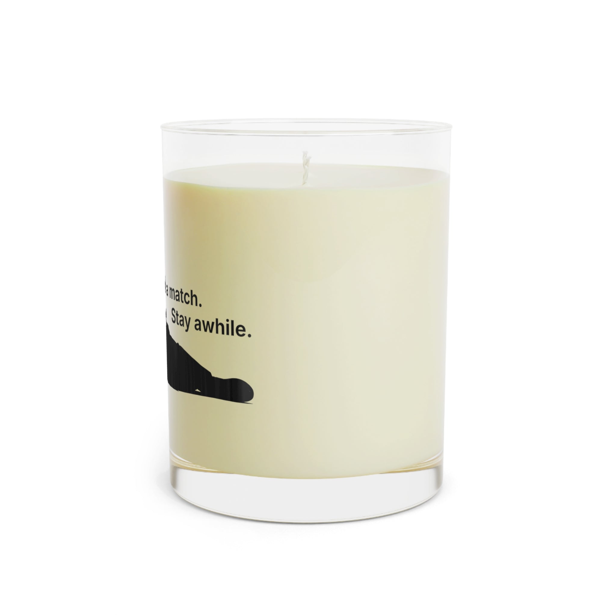 Strike a Match. Stay Awhile. – Political Parody Scented Candle