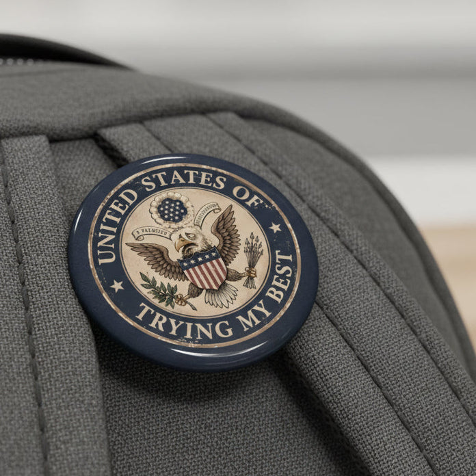 United States of Trying My Best Pinback Button