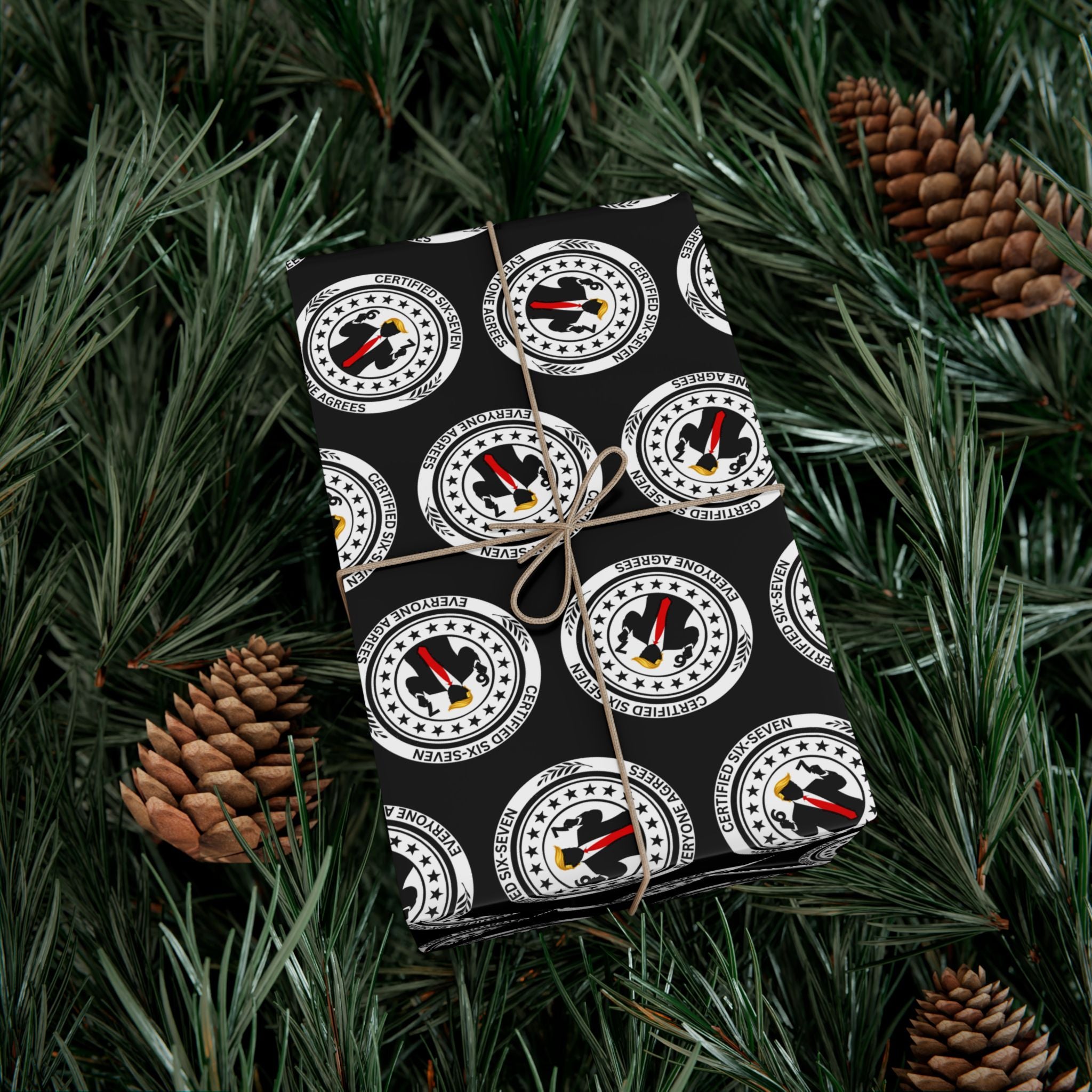 Certified Six-Seven Gift Wrap Paper (Political Parody)