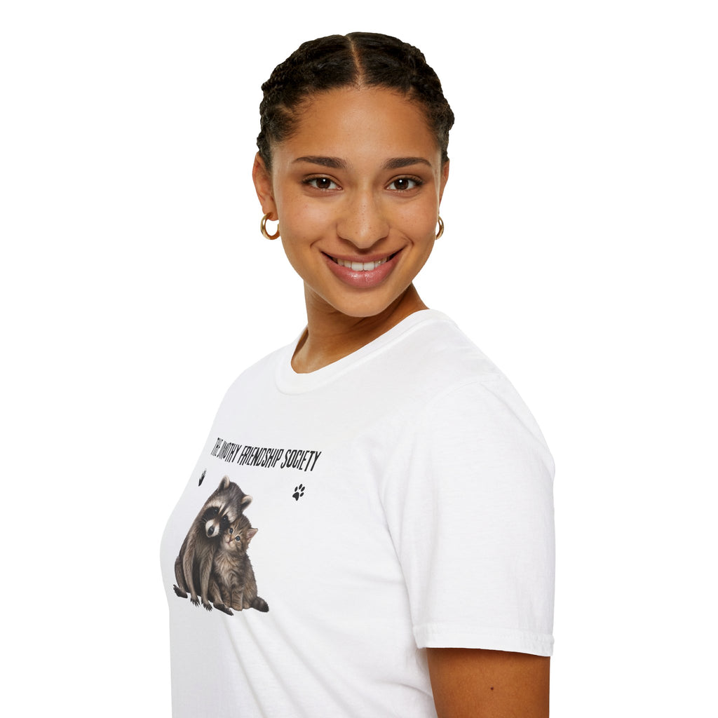 The Jimothy Friendship Society T-Shirt | Raccoon and Kitten Tee
