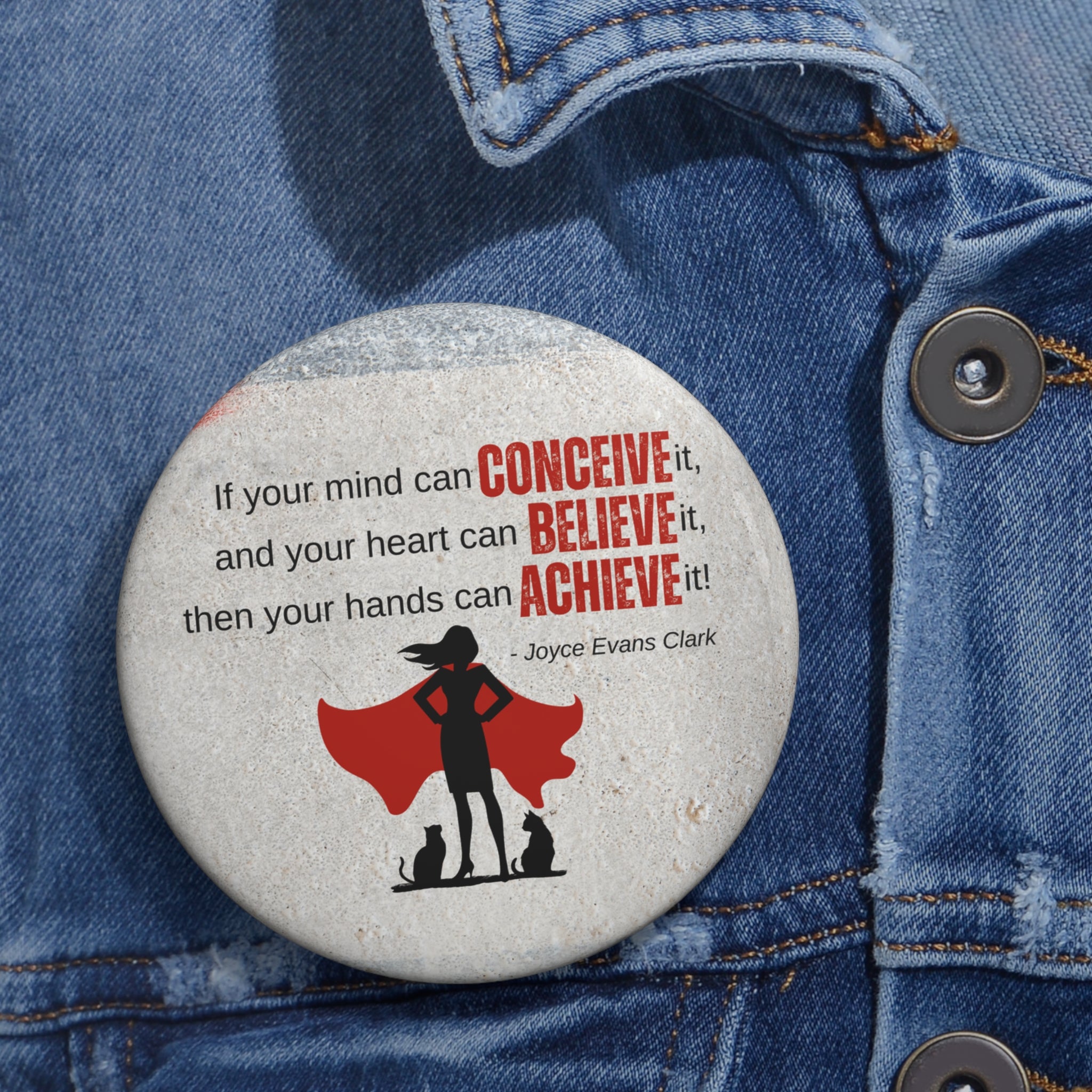 Photo depicting the ​Perception Pin Buttons from EpiAl's Shop.