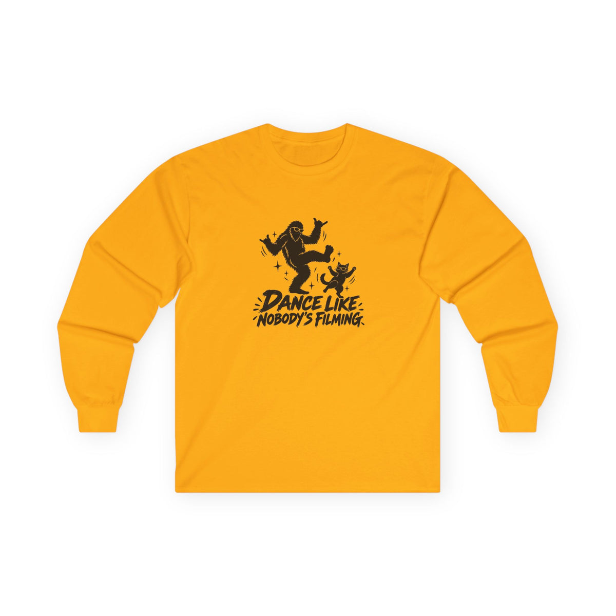 Dance Like Nobody's Filming | Bigfoot & Cat Long Sleeve T-Shirt