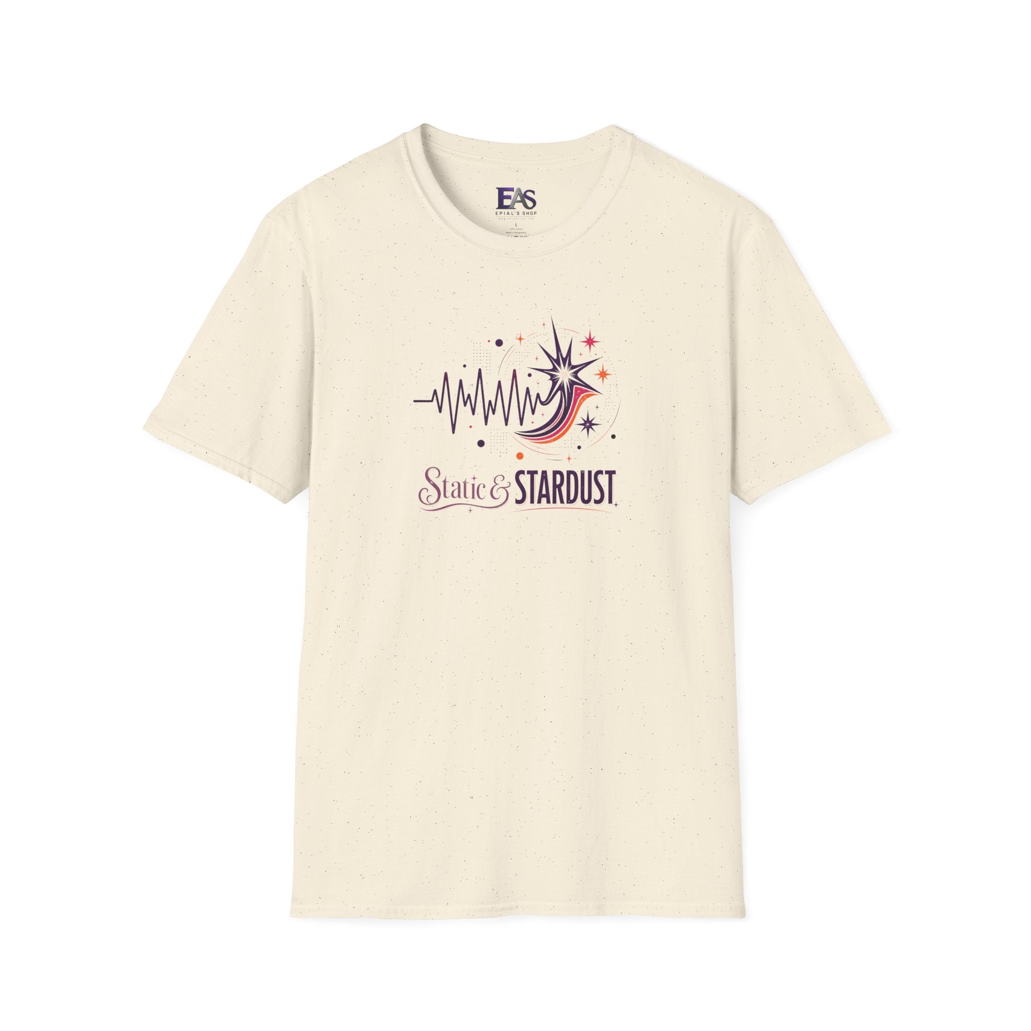 Static & Stardust Retro Epilepsy Awareness T-Shirt | Abstract Brainwave Tee