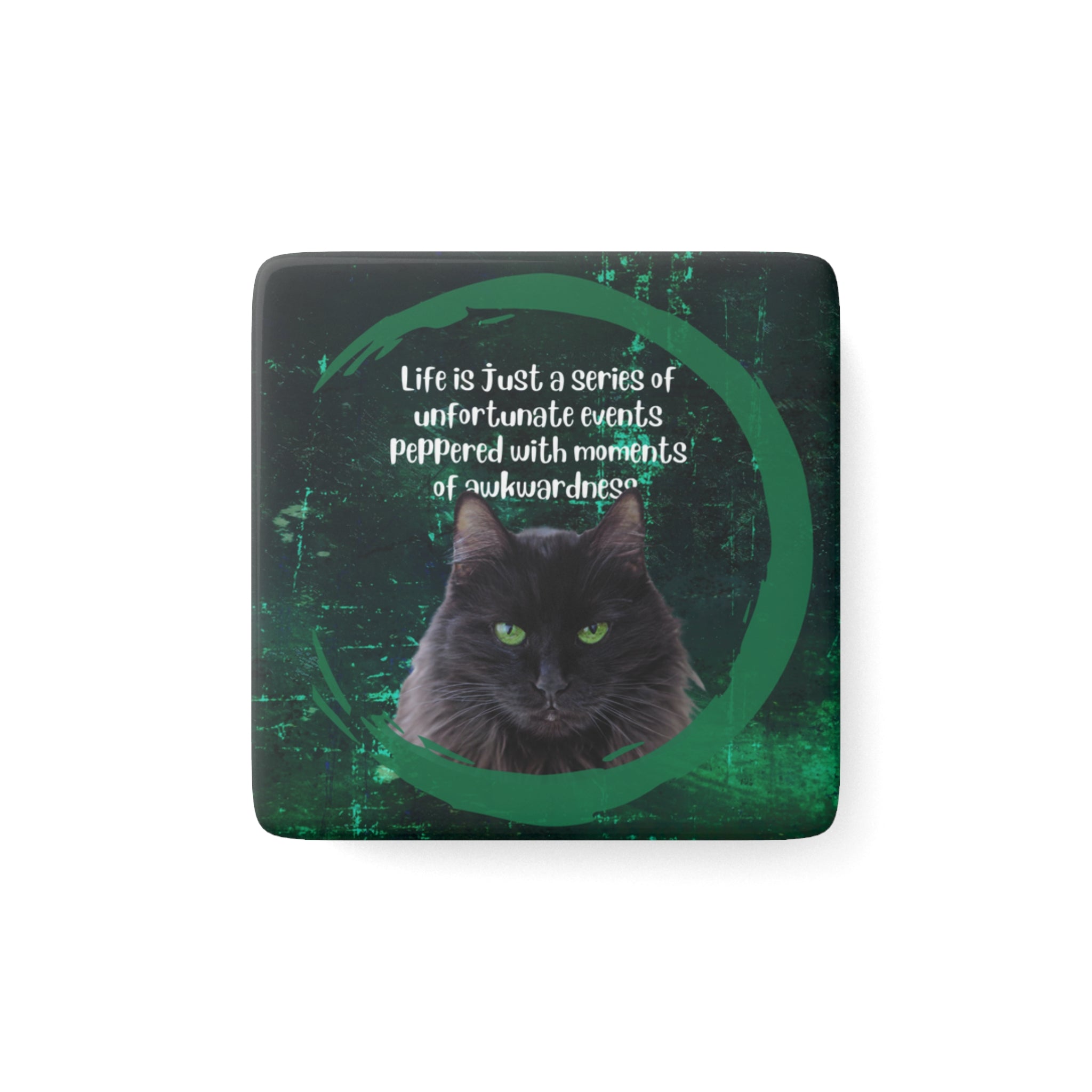 Photo depicting the ​Awkwardness Porcelain Magnet, Square from EpiAl's Shop.