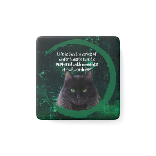 Photo depicting the ​Awkwardness Porcelain Magnet, Square from EpiAl's Shop.