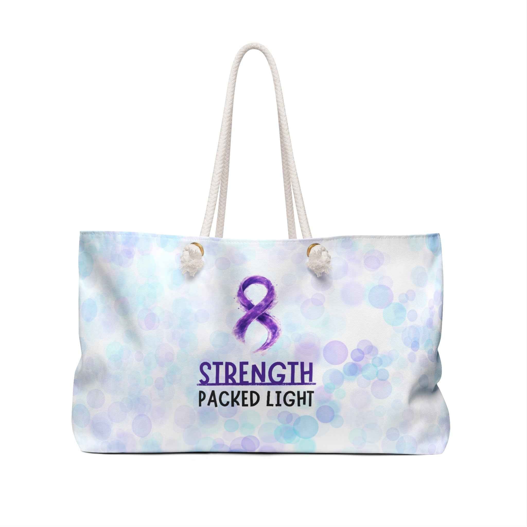 Strength, Packed Light – Epilepsy Awareness Weekender Bag