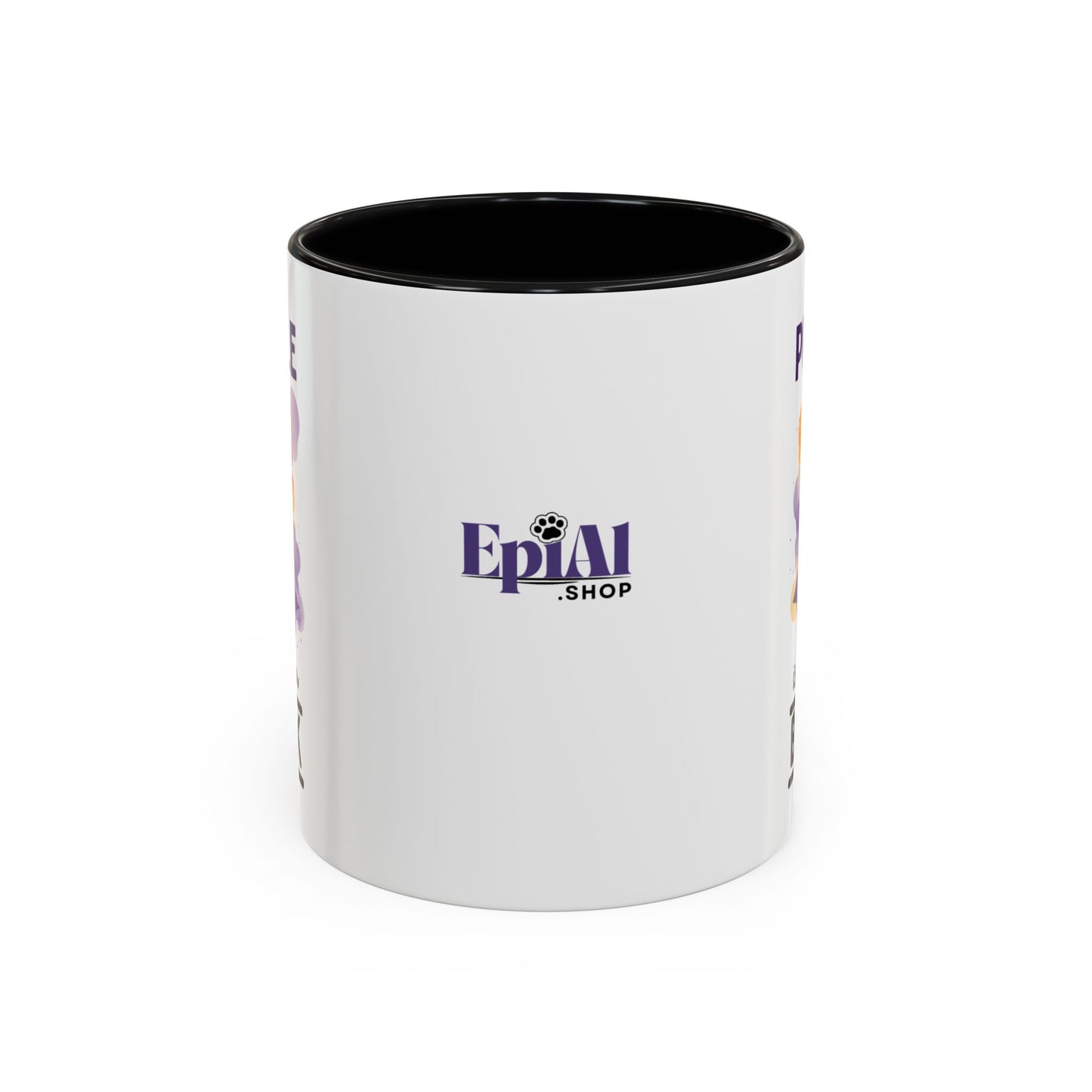 Purple Ribbon Accent Coffee Mug