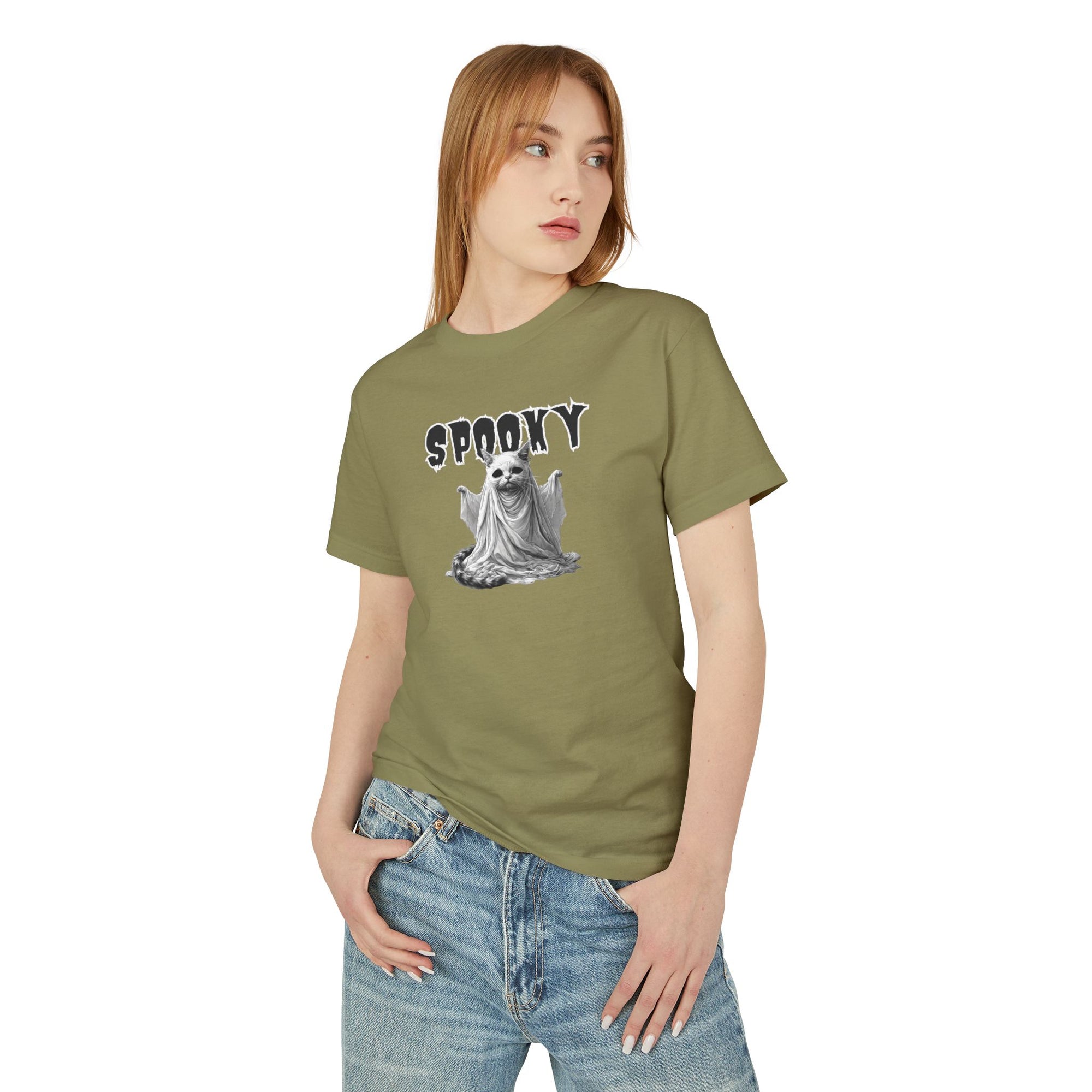 Spooky Ghost Kitty Unisex Tee, Halloween Shirt
