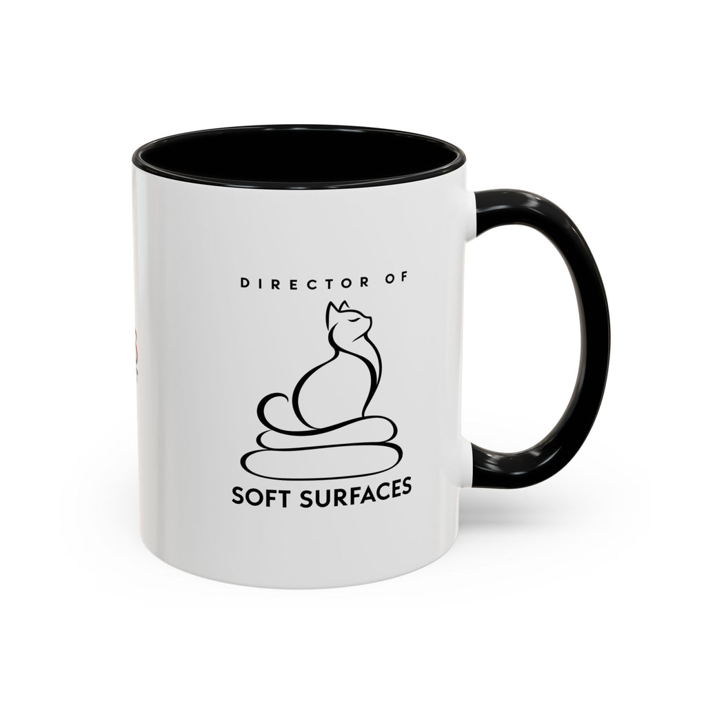 Director of Soft Surfaces Cat Mug | Funny Cat Lover Coffee Cup (11oz/15oz)