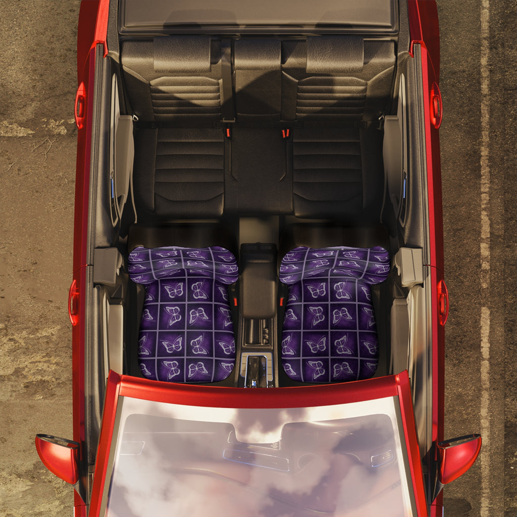 Purple Butterfly Car Seat Covers Printify