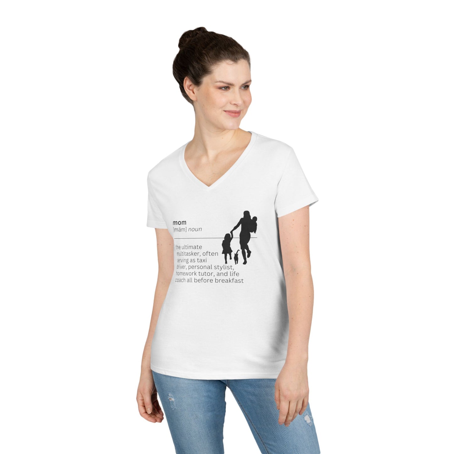 Mom Definition V-Neck T-Shirt - Multitasker
