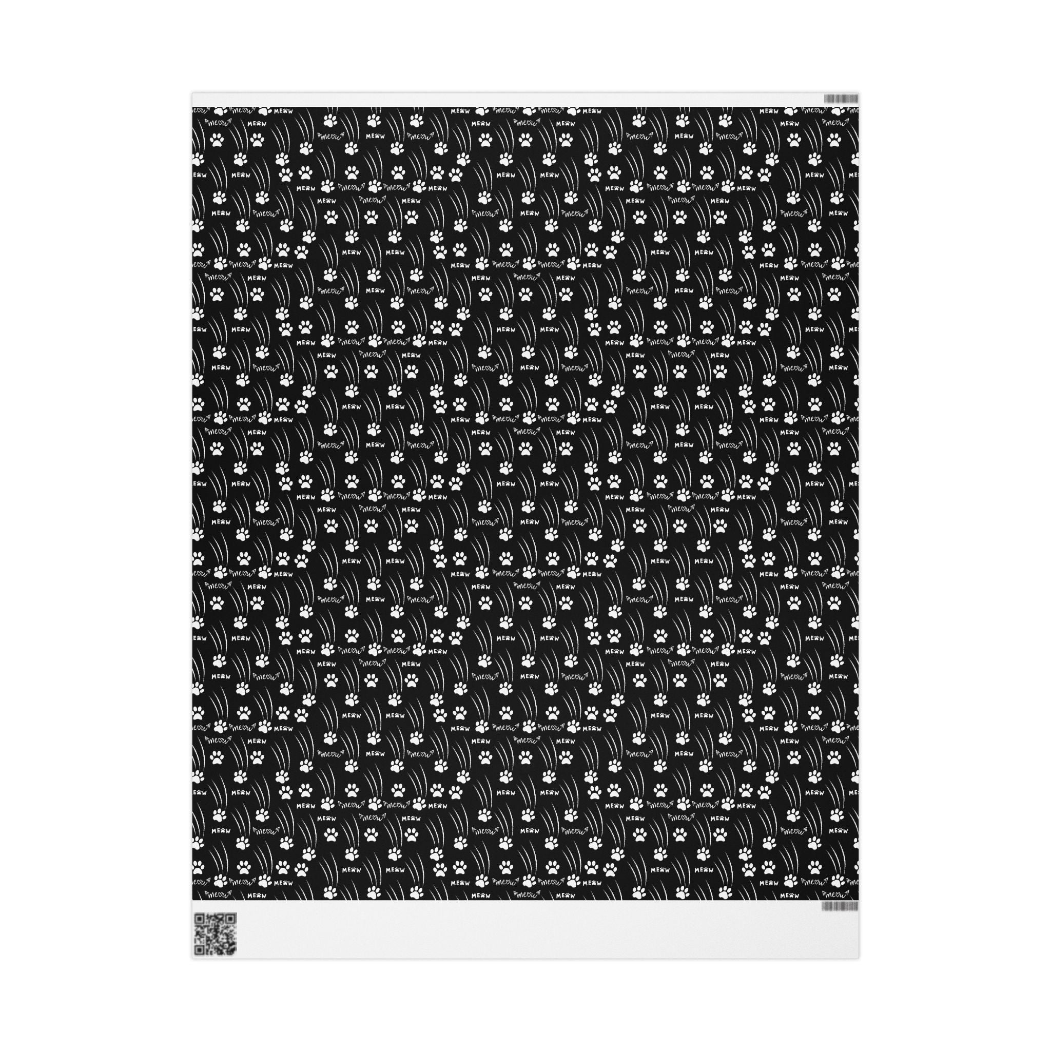 Cat Paw Scratch Gift Wrap – Black & White