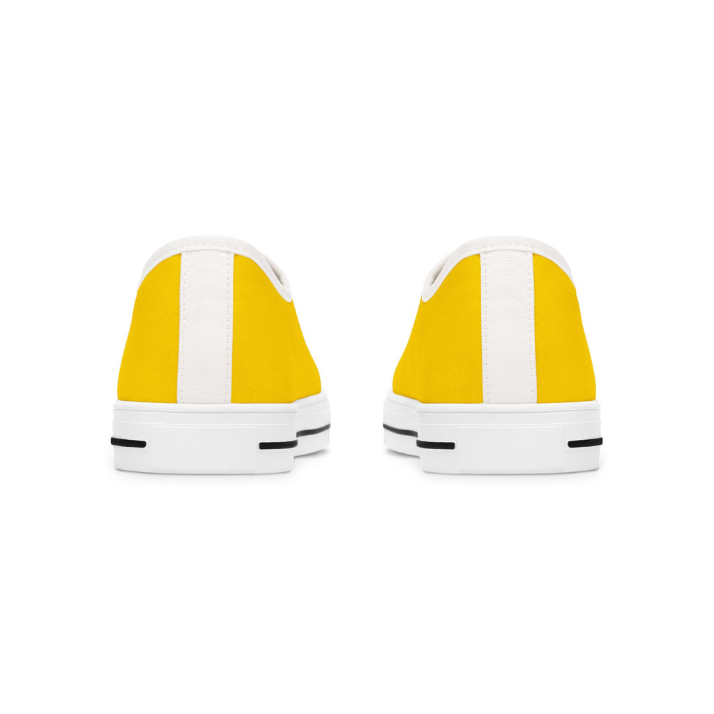 Electric Brain Yellow Low-Top Sneakers for Women