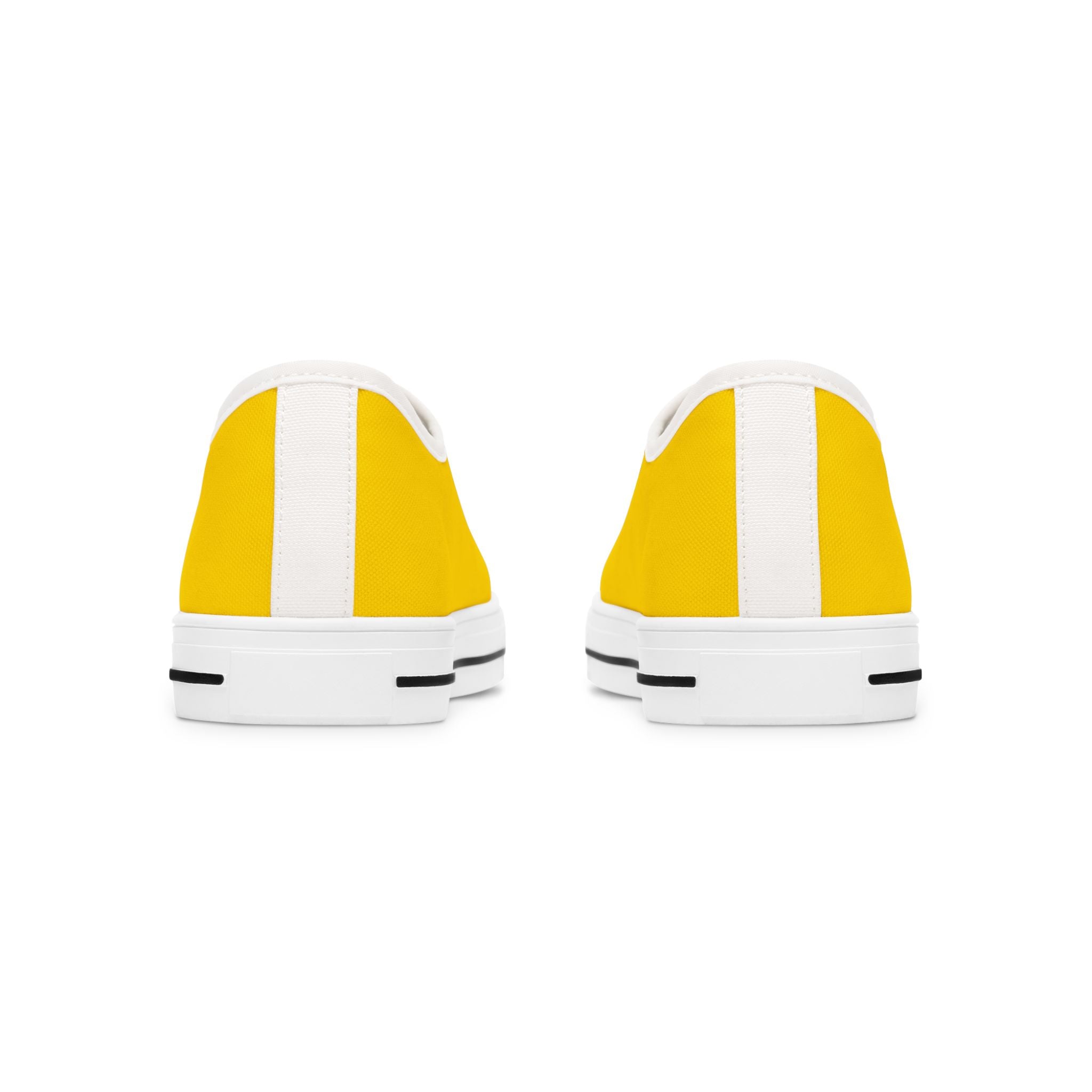 Electric Brain Yellow Low-Top Sneakers for Women