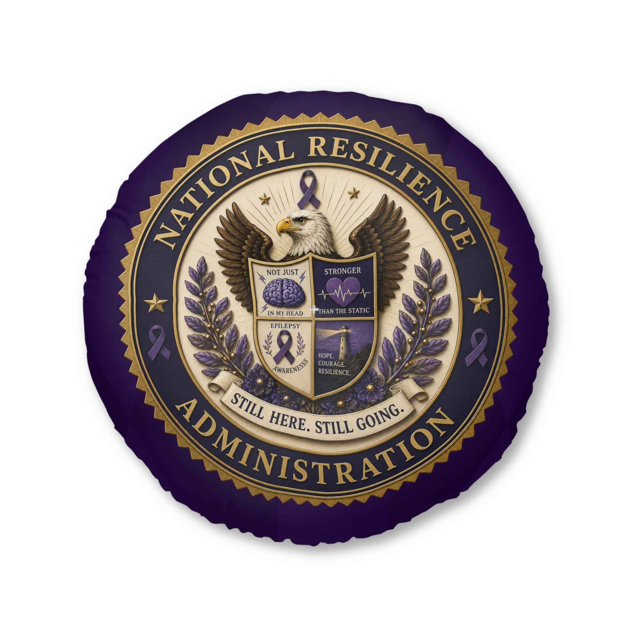 National Resilience Administration Epilepsy Awareness Floor Pillow