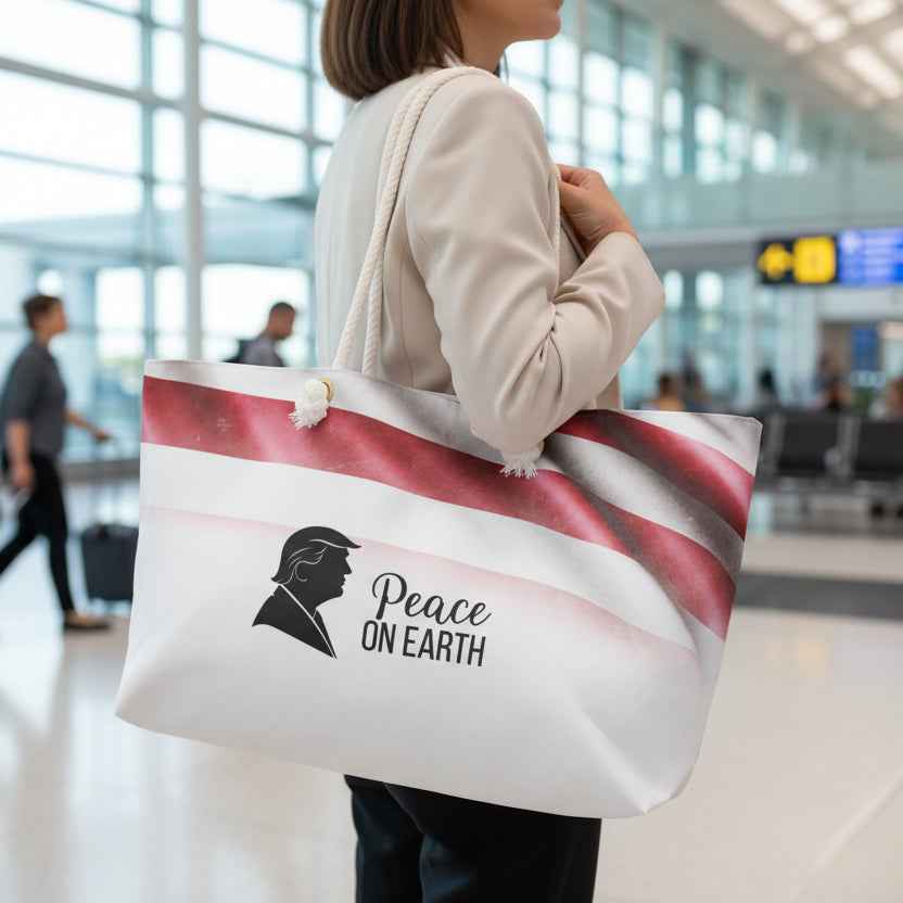 Peace on Earth Weekender Bag – Trump Statement Political Parody Tote