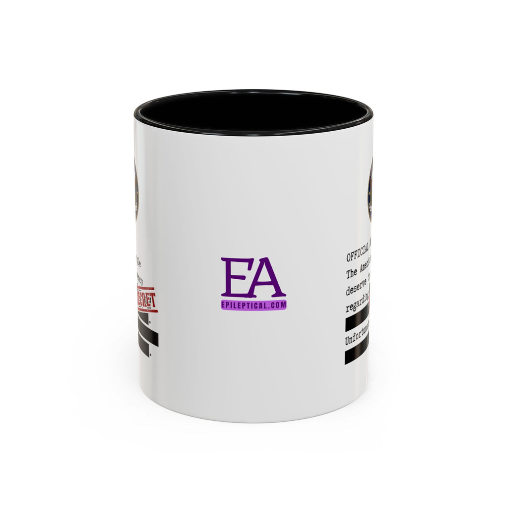 Official Memo Top Secret Coffee Mug – Political Satire Two-Tone Mug