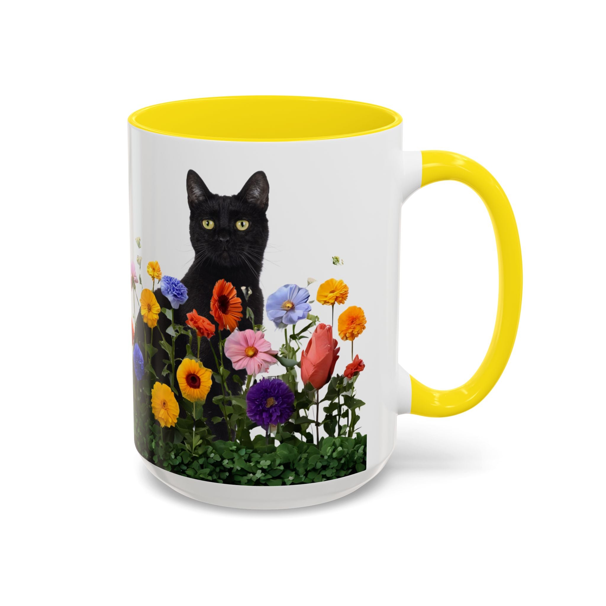 Floral Cats Coffee Mug - 11 oz/15 oz