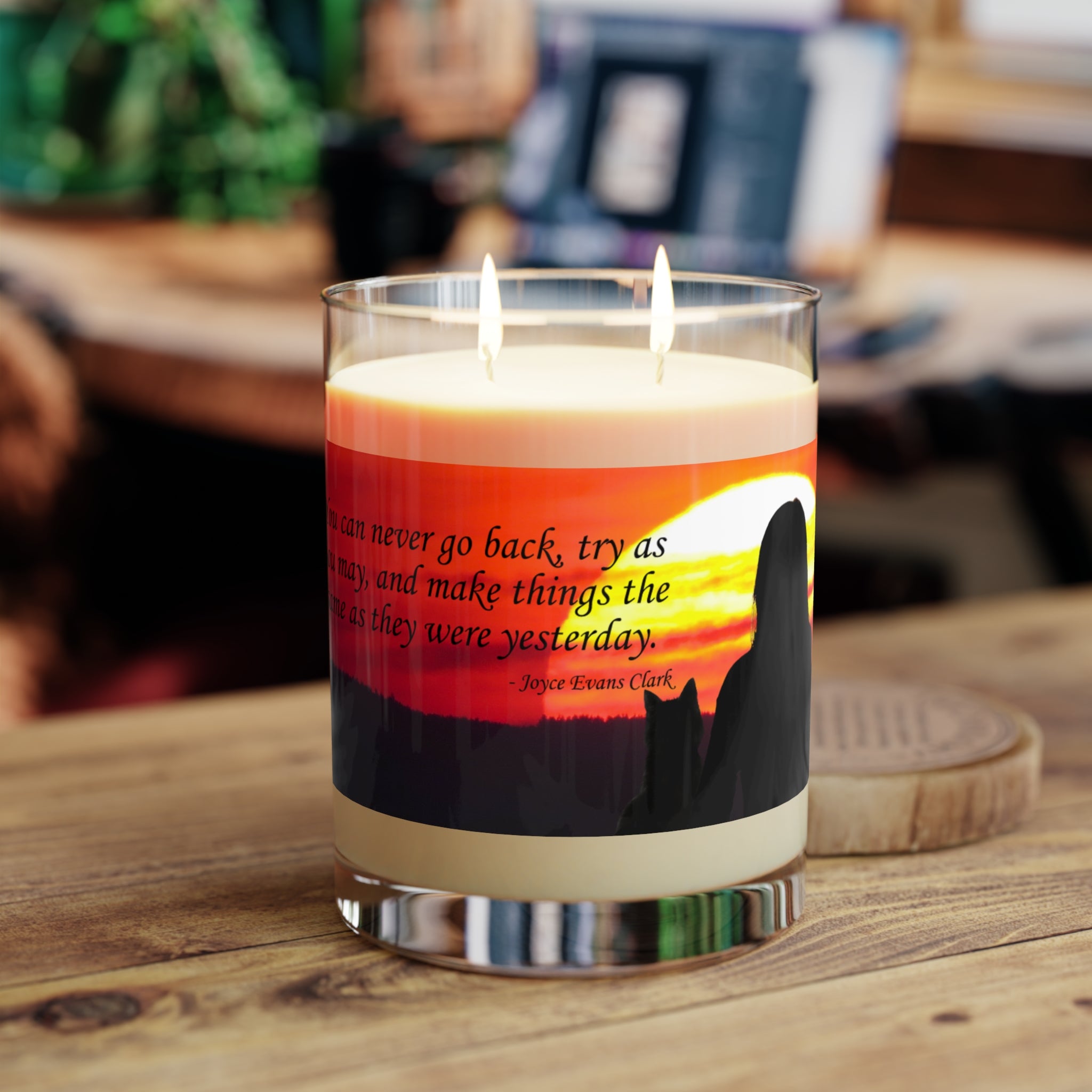 Photo depicting the ​Try As You May Scented Candle - Full Glass, 11oz from EpiAl's Shop.