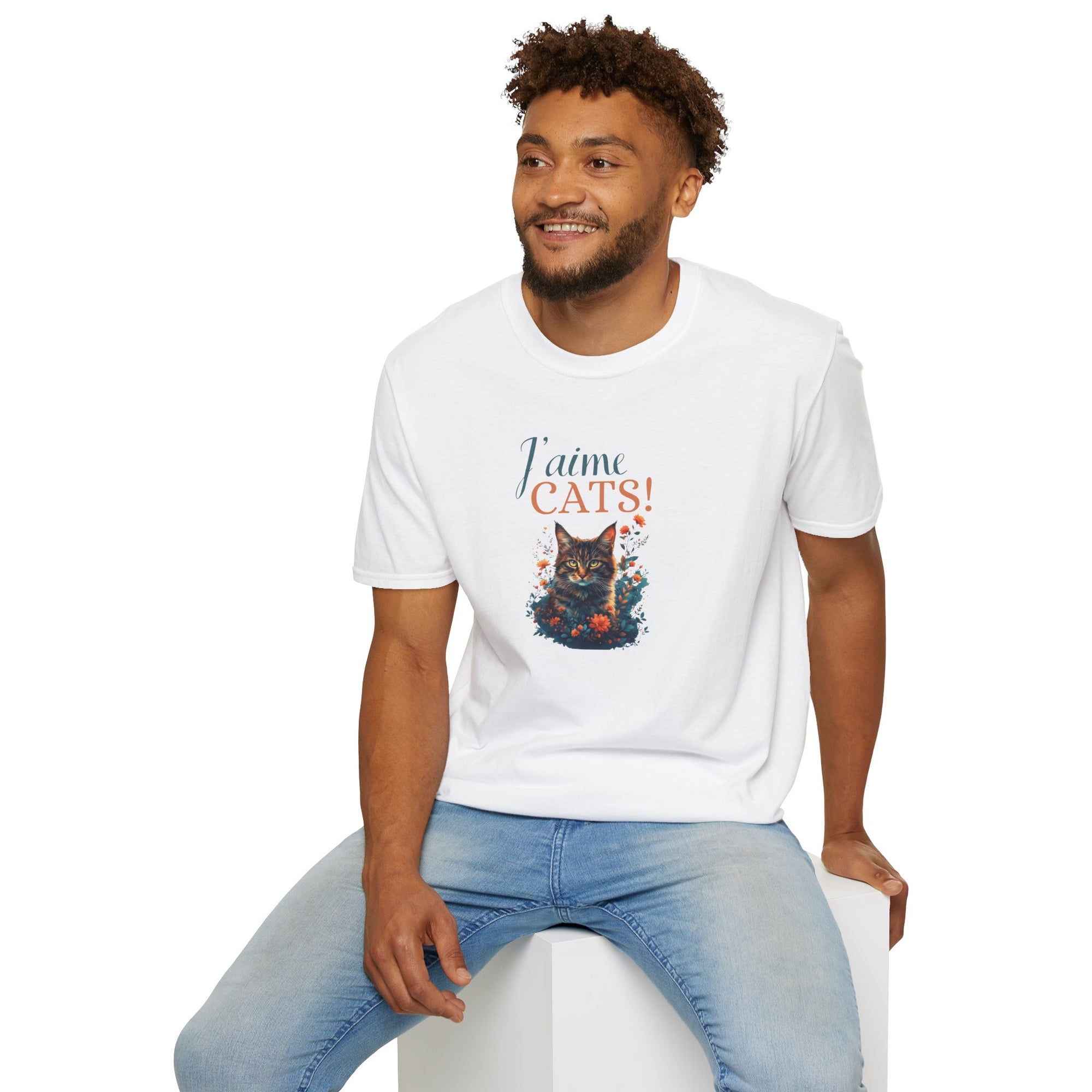 J'aime Cats Unisex Softstyle T-Shirt - Perfect Gift for Cat Lovers