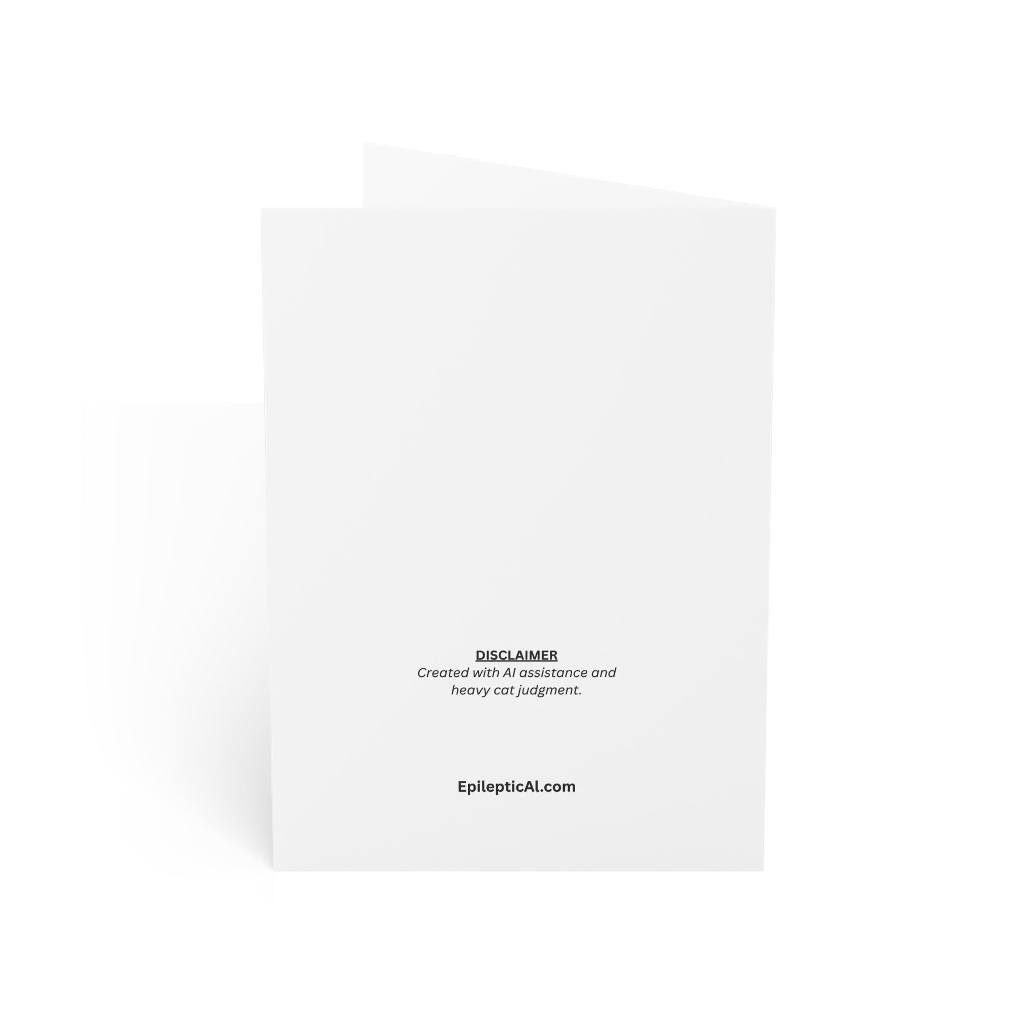 Funny Cat Keyboard Greeting Card – “I Didn’t Know What to Write…” – 10, 30, 50 pc. sets