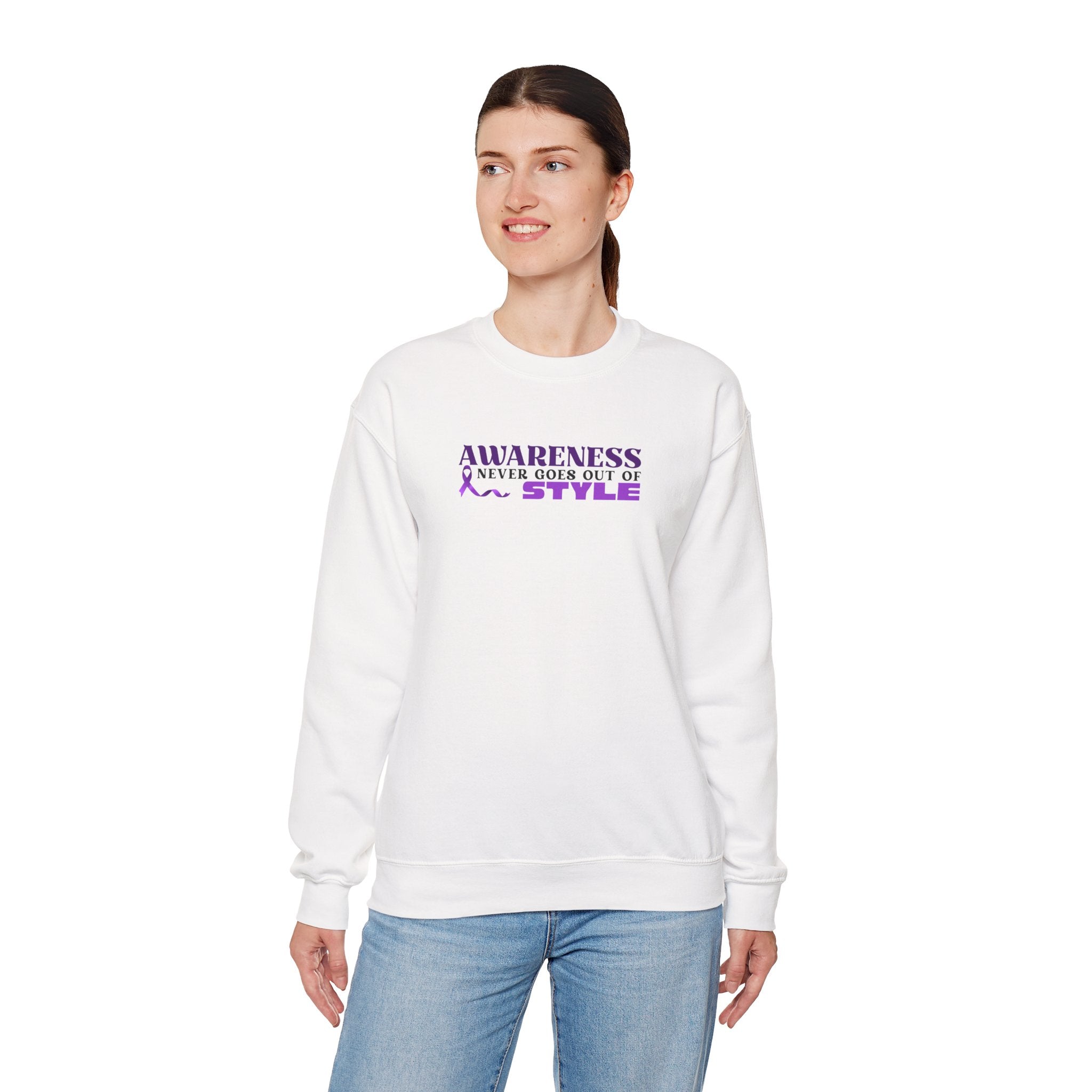 “Awareness Never Goes Out of Style” Embroidered Sweatshirt
