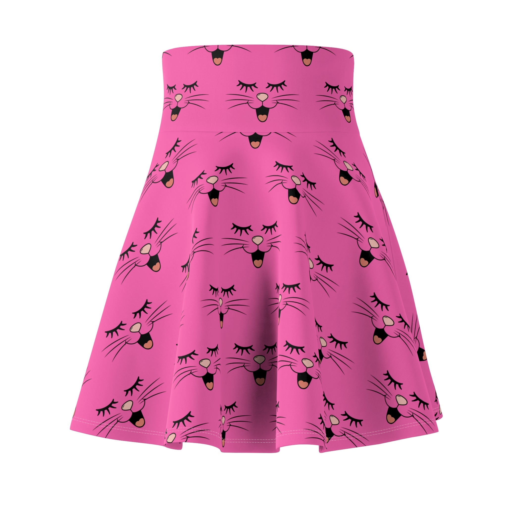 Laughing Kitty Pink Skater Skirt
