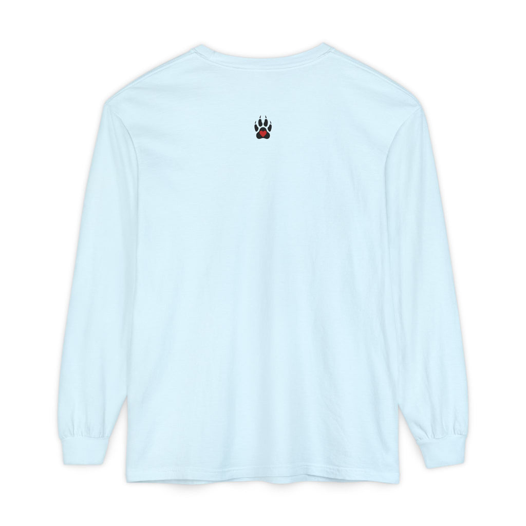 Raccoonnoisseur Garment-Dyed Long Sleeve Shirt | Funny Raccoon Graphic Tee