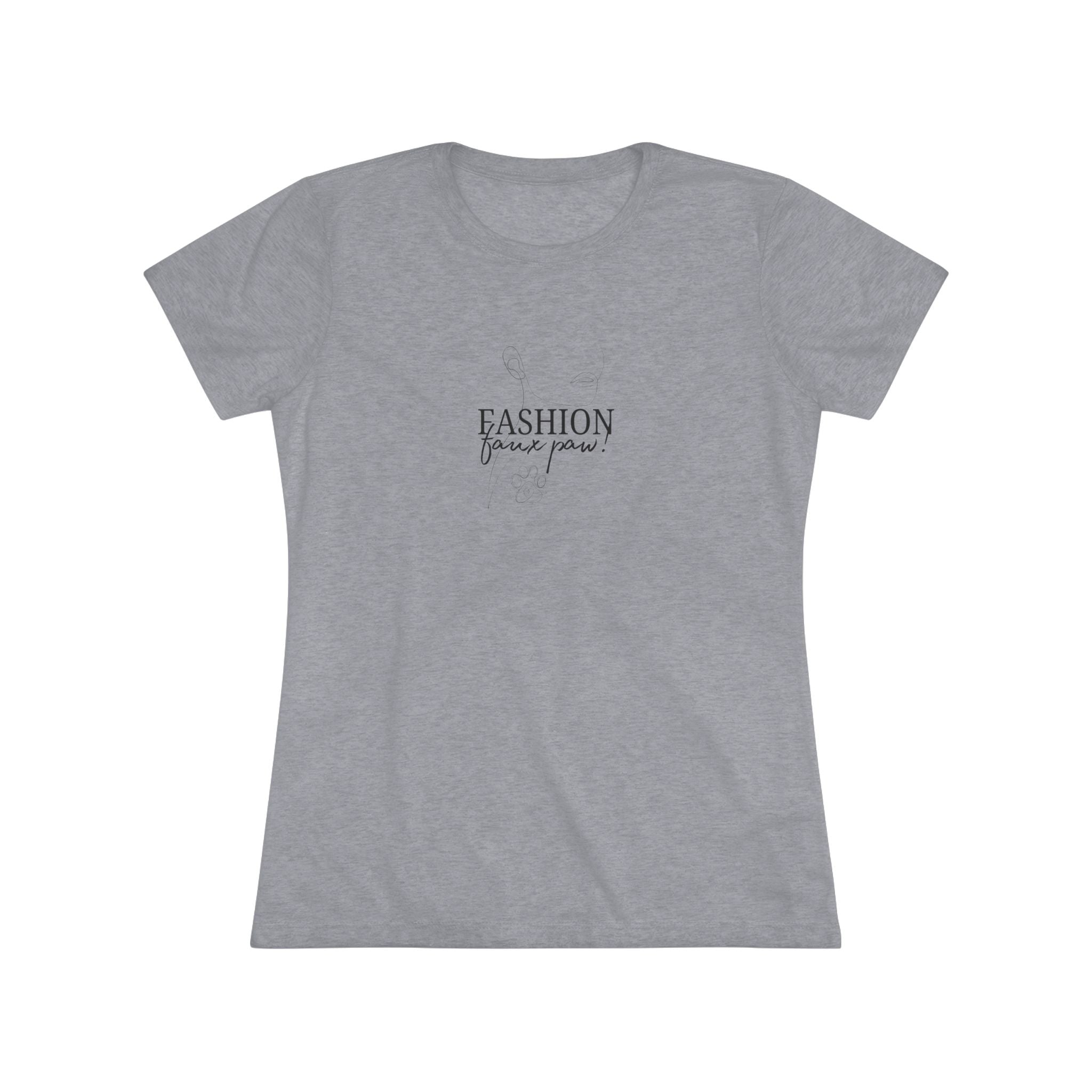 Photo depicting the ​Fashion Faux Paw Women's Triblend Tee from EpiAl's Shop.