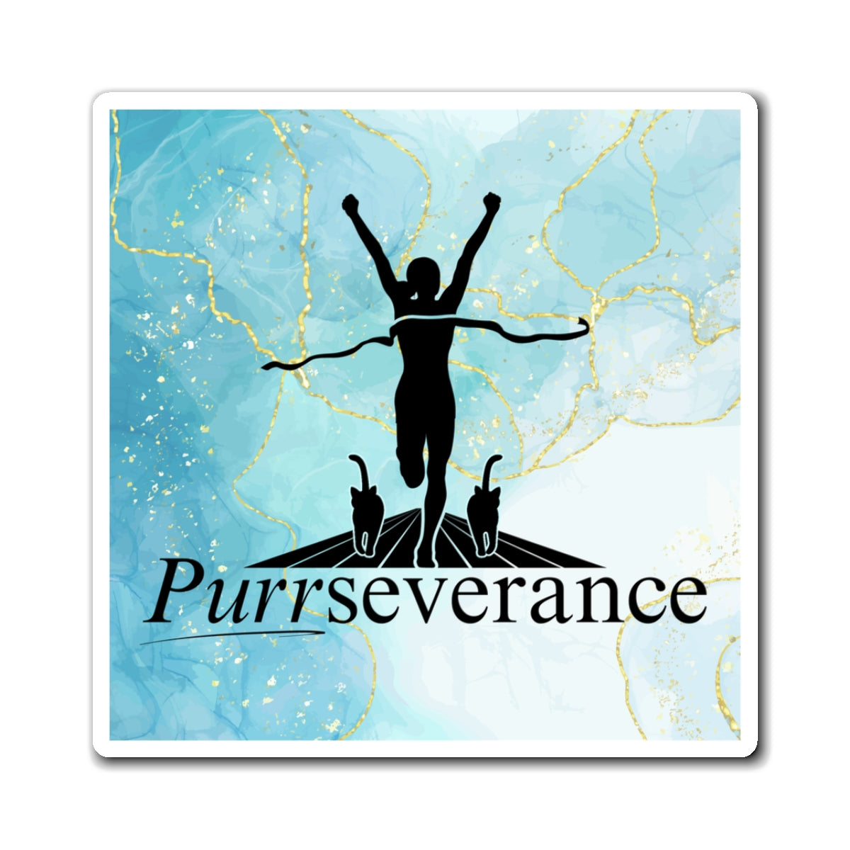 Photo depicting the ​Purrseverance Magnets from EpiAl's Shop.