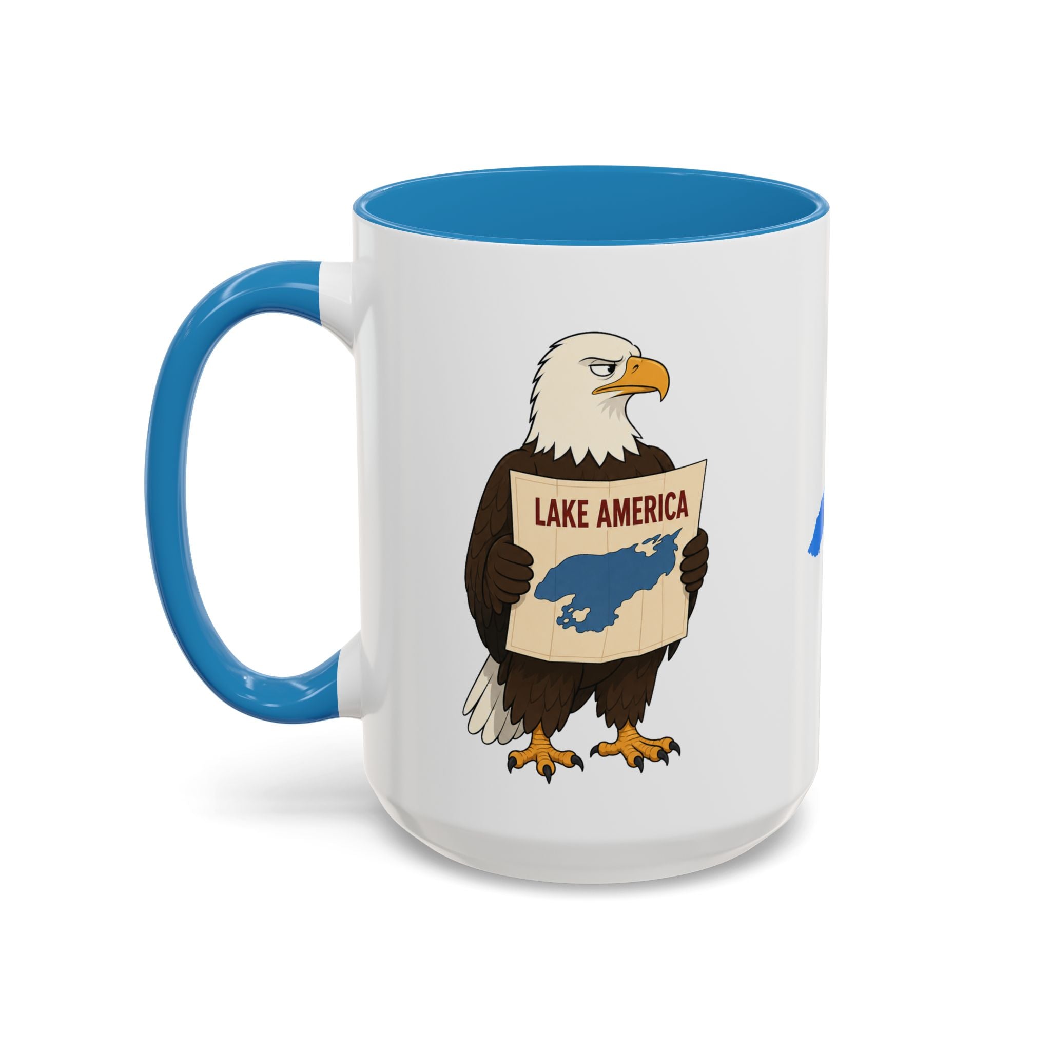 Lake Ontario vs. Lake America Goose & Eagle Coffee Mug | Great Lake Renaming Humor