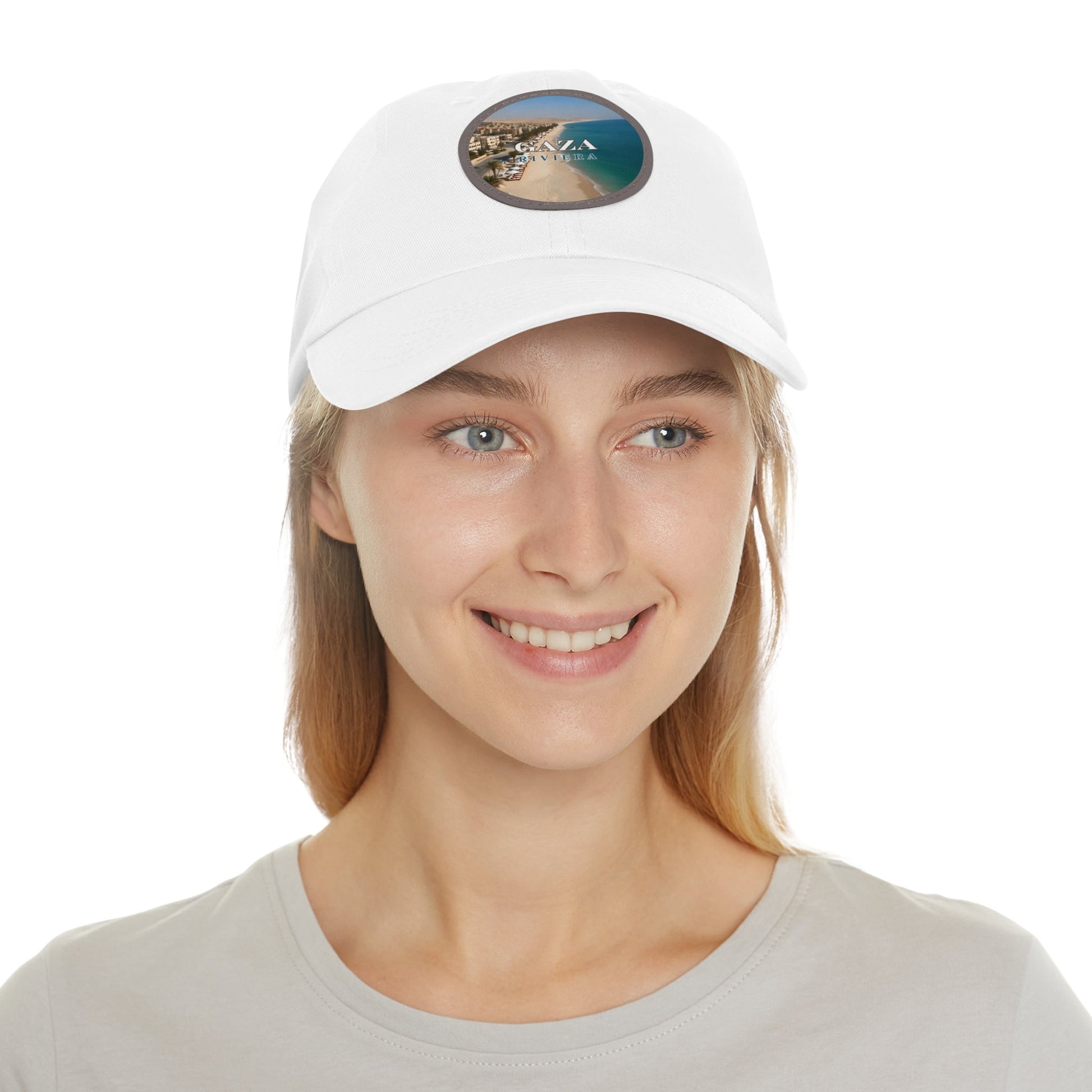 Gaza Riviera Dad Hat with Leather Patch Printify