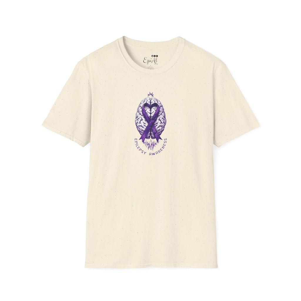 Purple Ribbon Brain Graphic Unisex T-Shirt