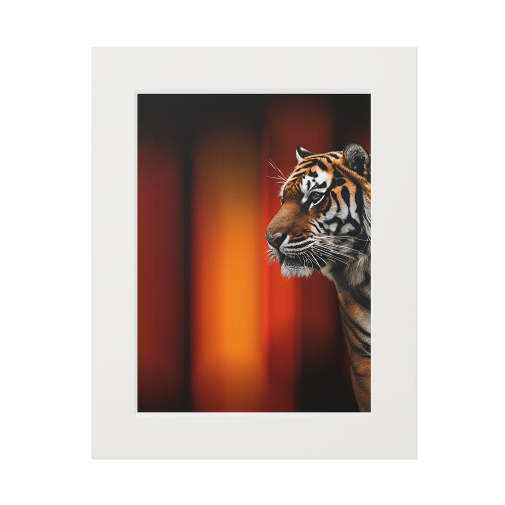 Beautiful Tiger Fine Art Print with Passepartout Frame Printify