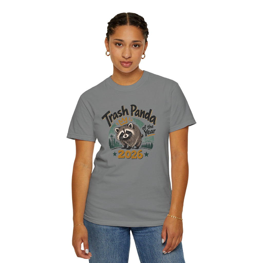 Trash Panda of the Year 2026 Garment-Dyed T-Shirt | Jimothy-Inspired Raccoon Tee