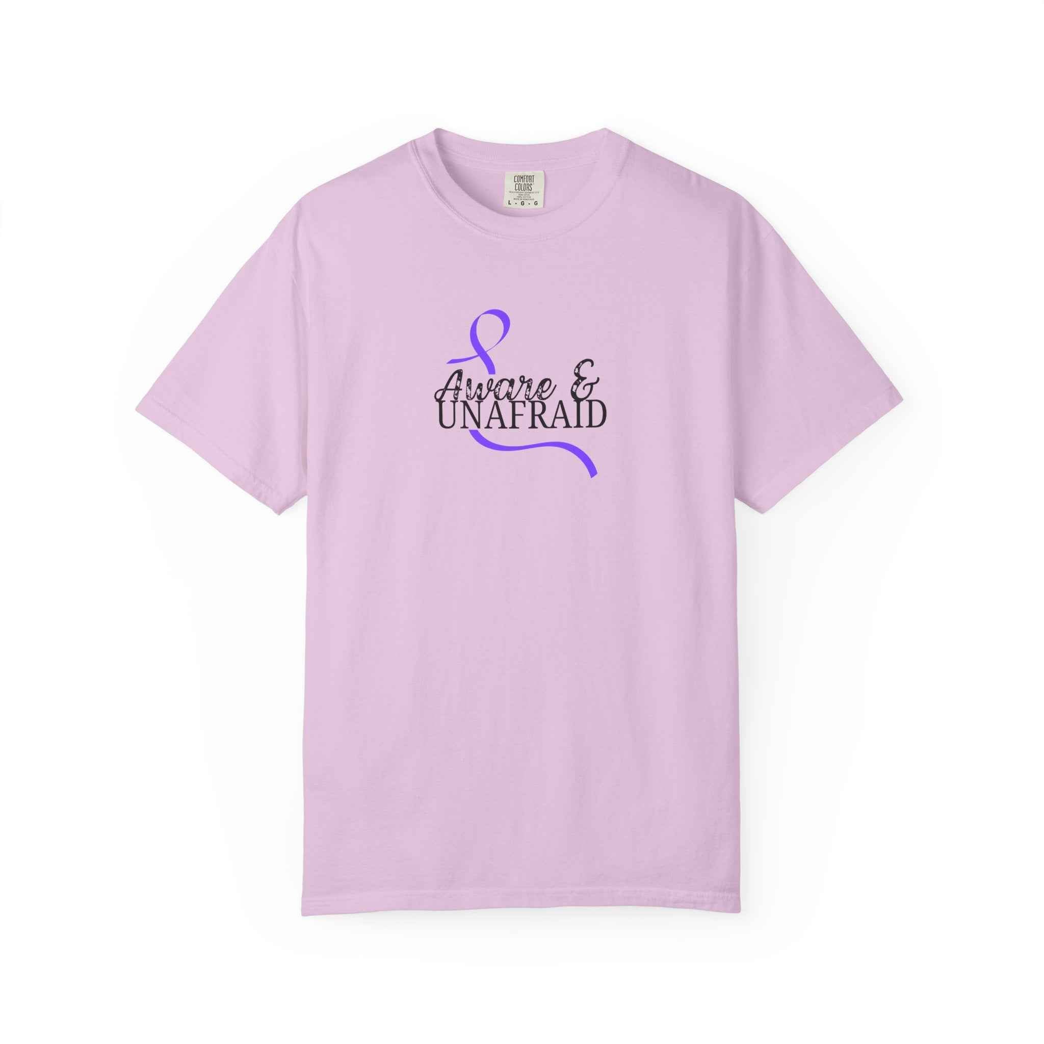 Aware & Unafraid T-Shirt – Epilepsy Awareness Purple Tee