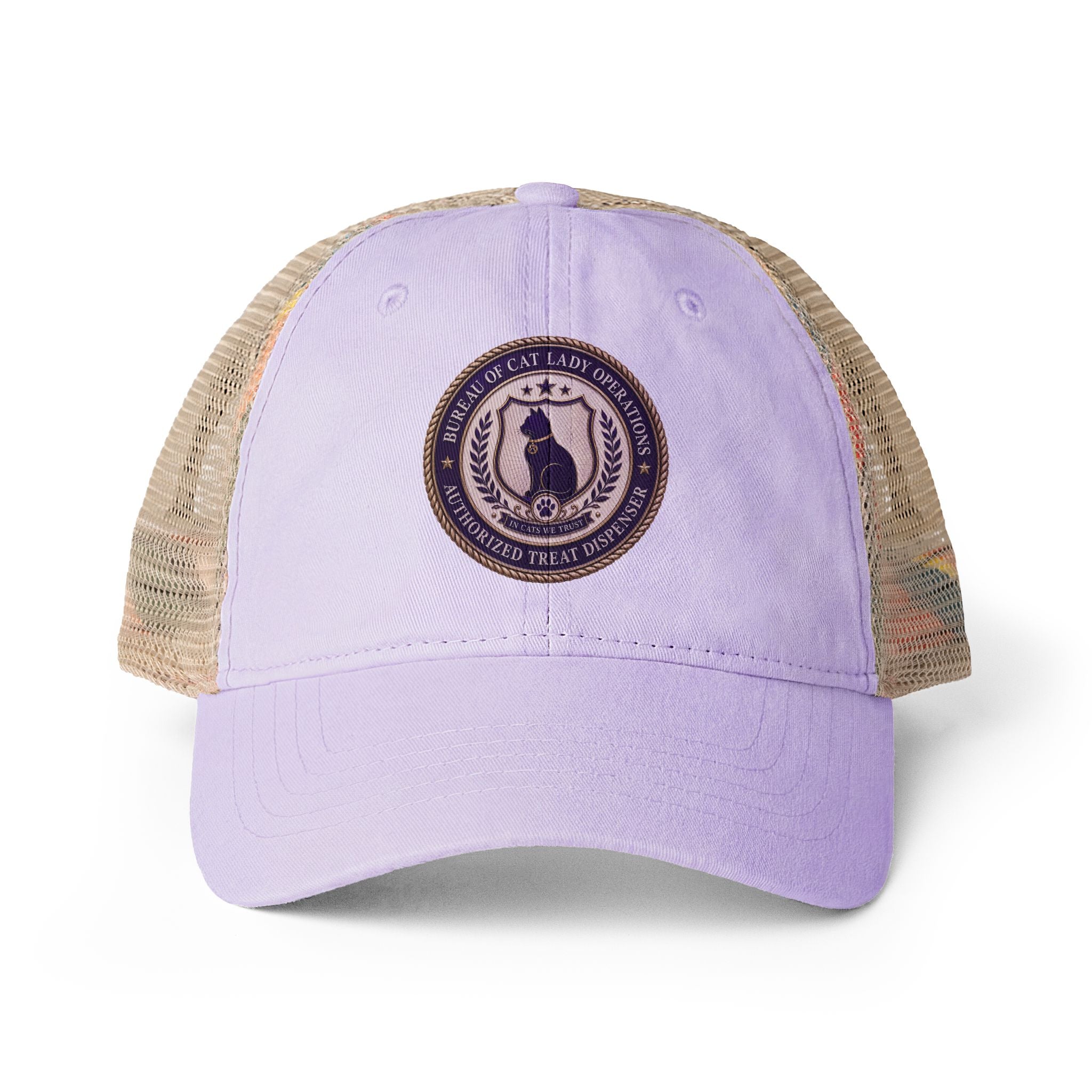 Bureau of Cat Lady Operations Ponytail Mesh Back Dad Cap