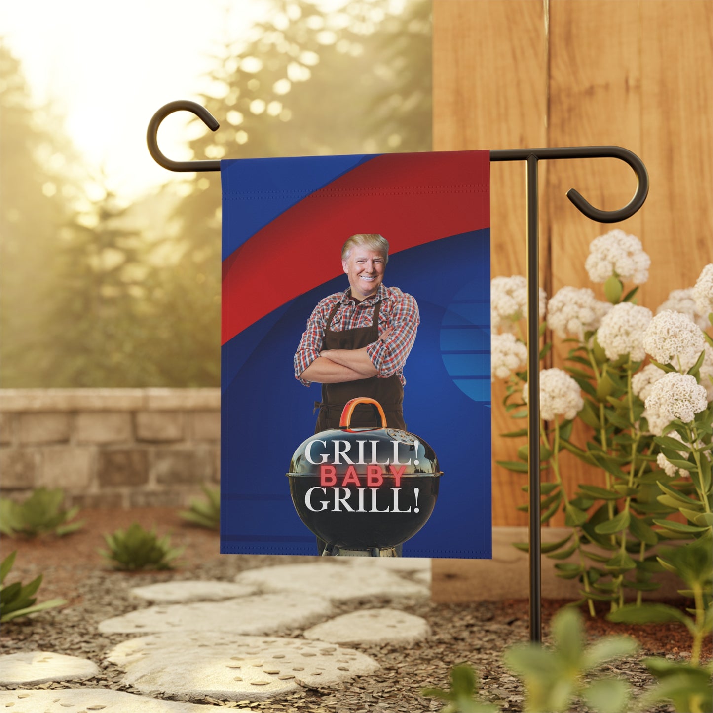 Trump Grill Baby Garden & House Banner