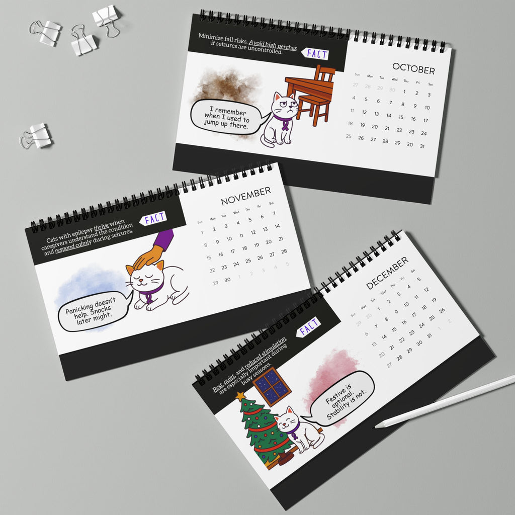 Watching the Signs: A Cat’s Year With Epilepsy Desktop Calendar (Epileptic AL)