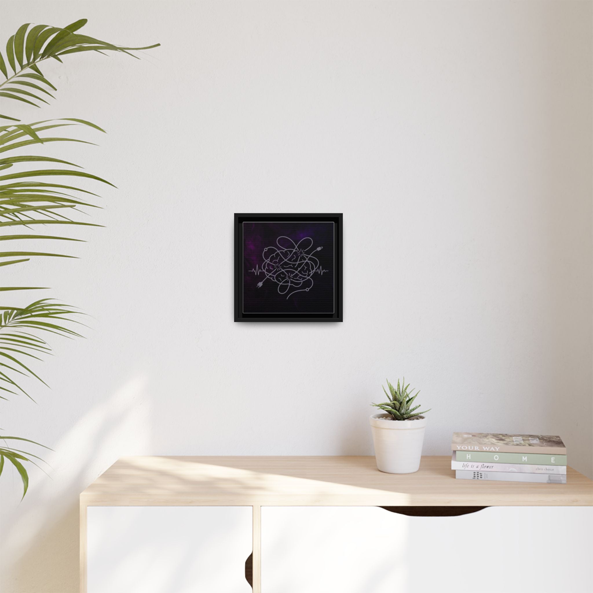 Tangled Brain Epilepsy Awareness Framed Canvas Print
