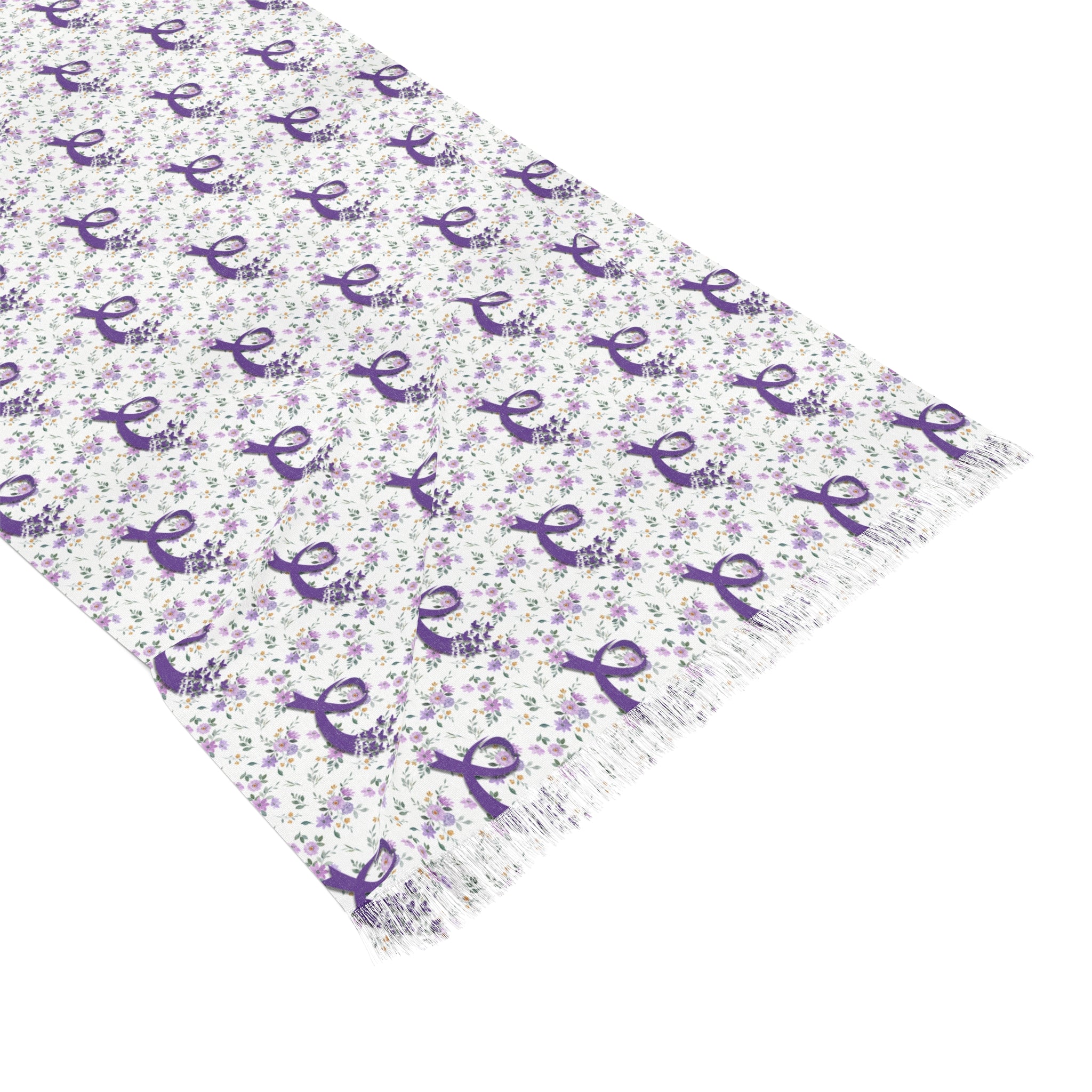 Purple Flowers Epilepsy Awareness Light Scarf - EpiAl's Shop