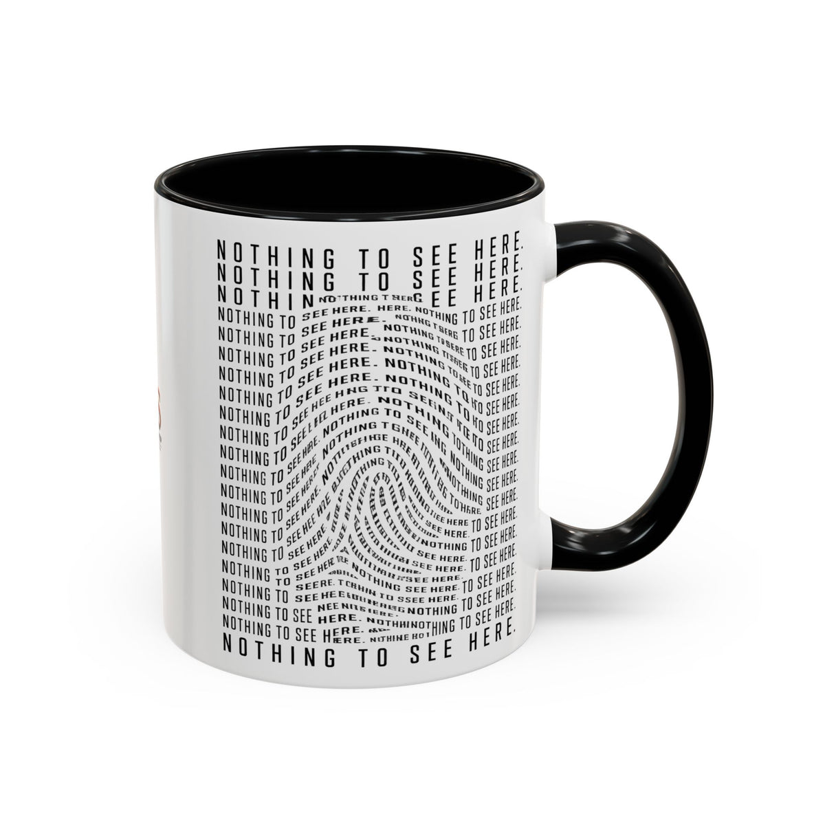 Nothing to See Here Mug | Hidden Fingerprint True Crime & Social Media Coffee Cup (11/15oz)