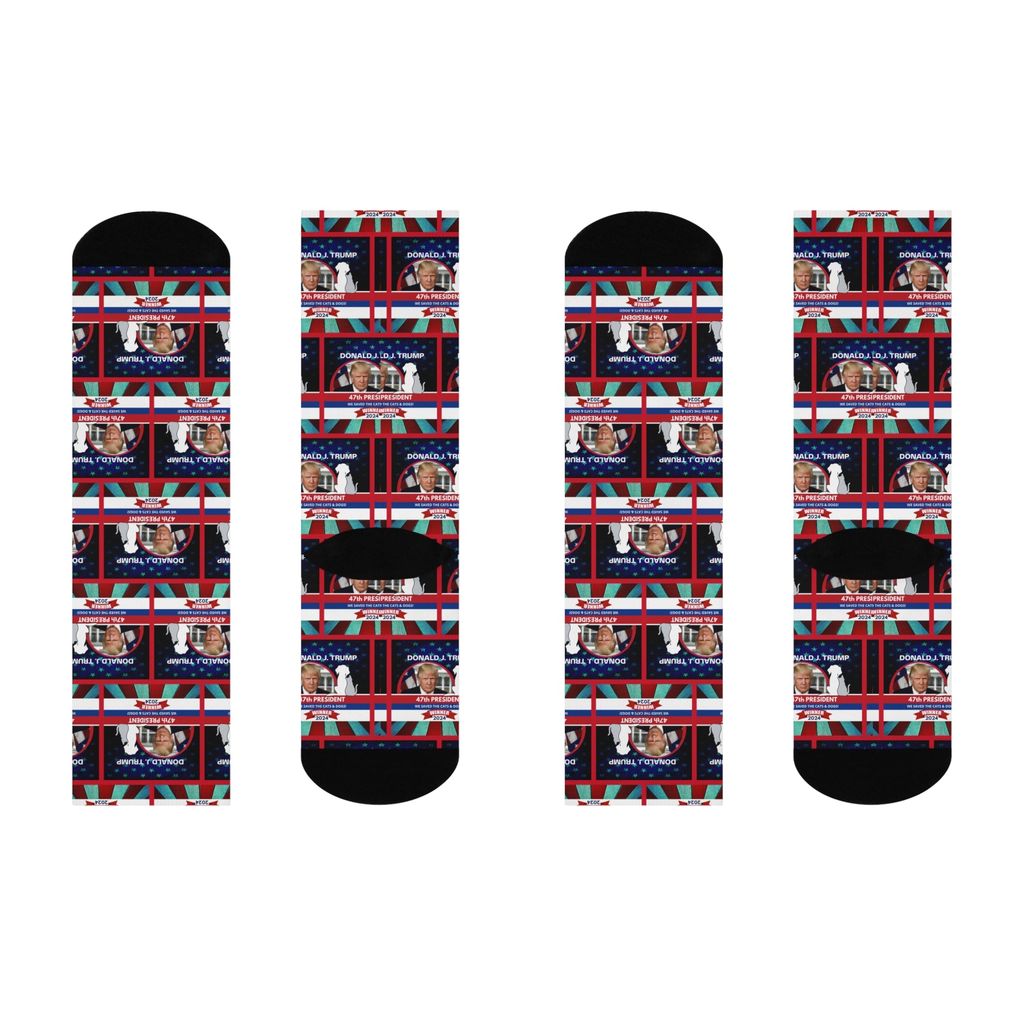 Donald Trump 47th President Cushioned Crew Socks