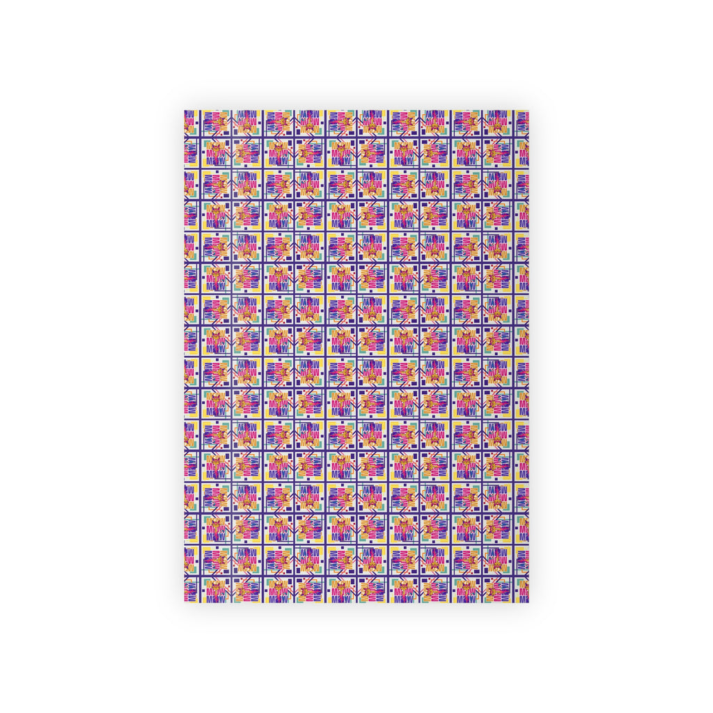 Vibrant Meow Meow Meow Gift Wrapping Paper Roll