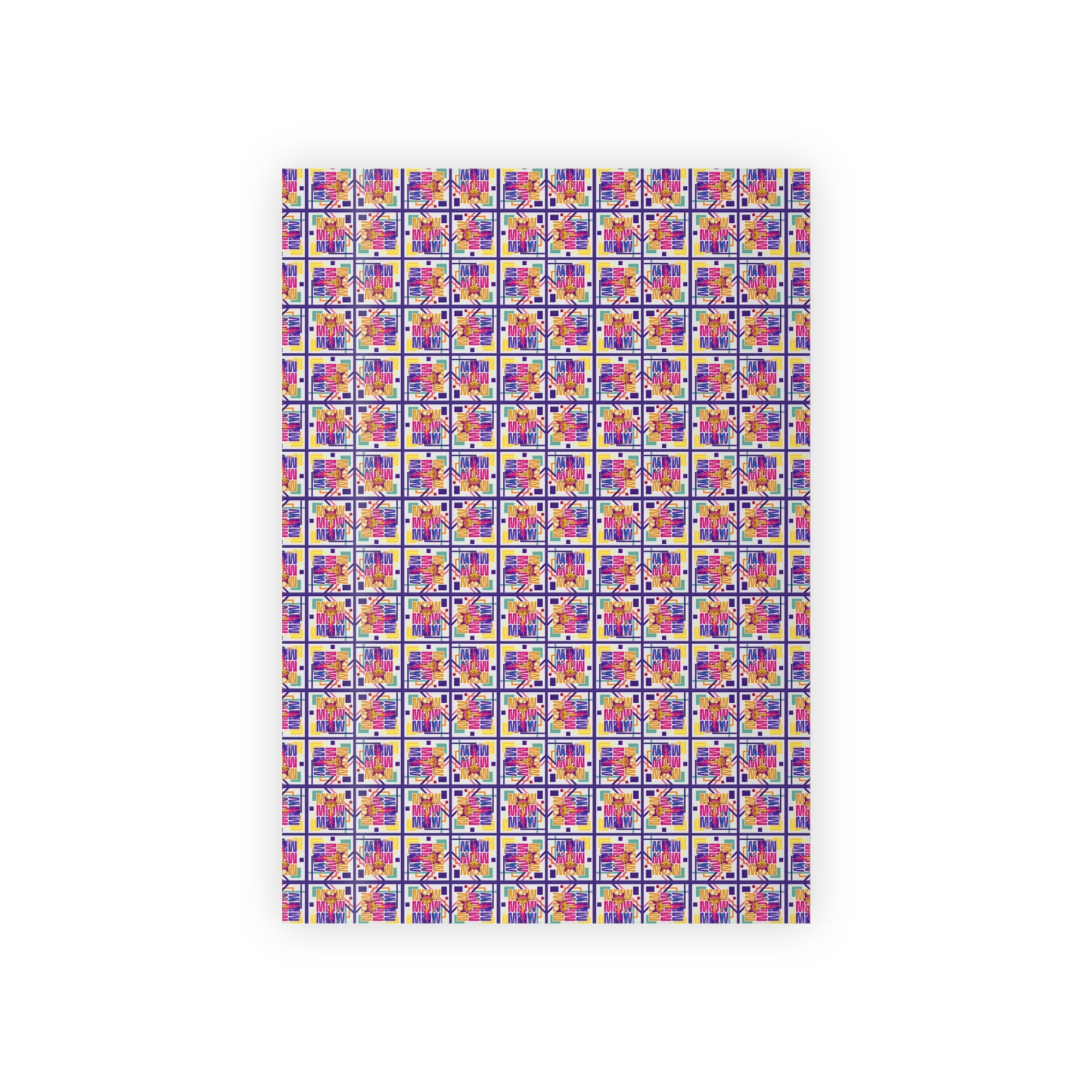 Vibrant Meow Meow Meow Gift Wrapping Paper Roll