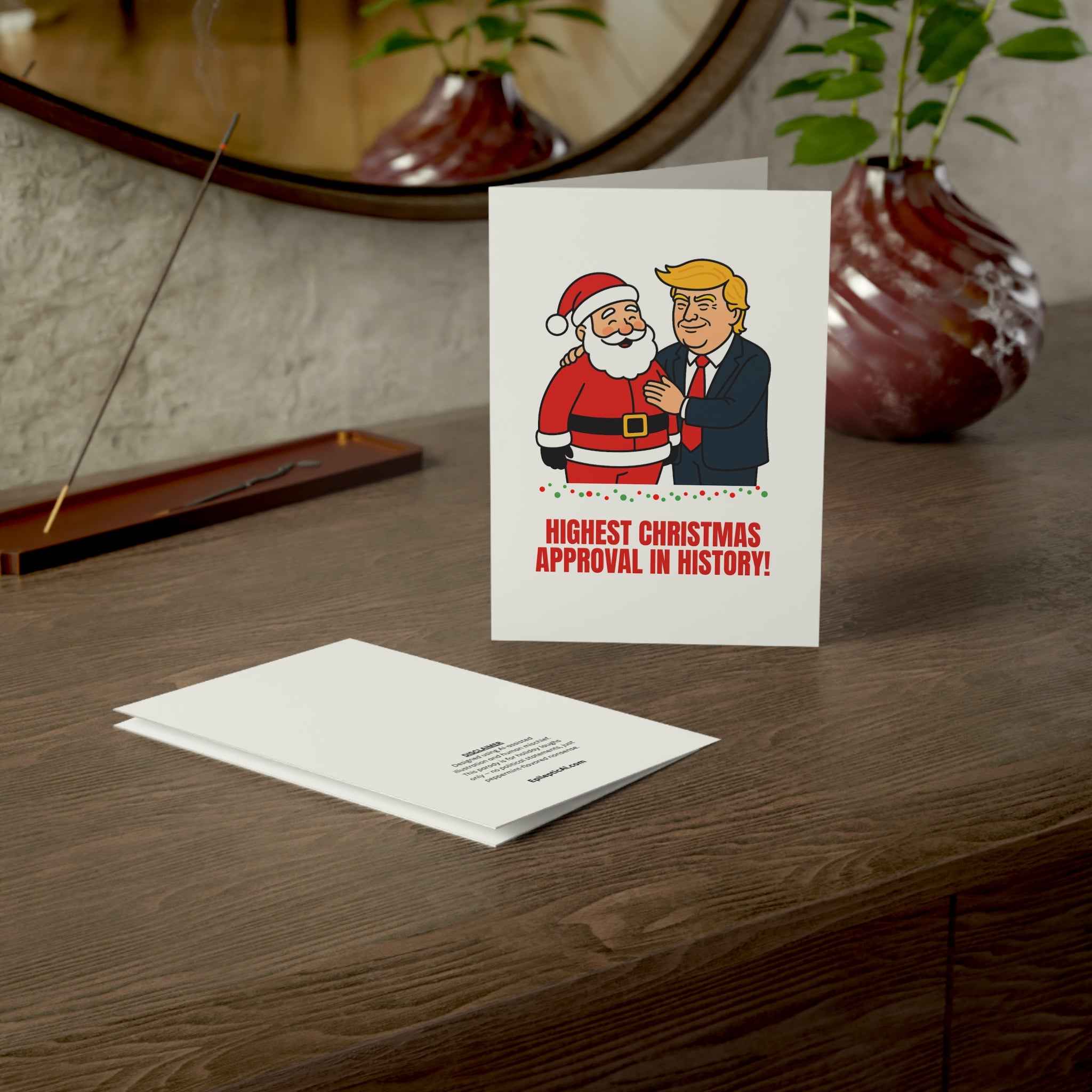 Santa’s Approval Ratings Christmas Card – 1, 10, 30, 50 pc sets