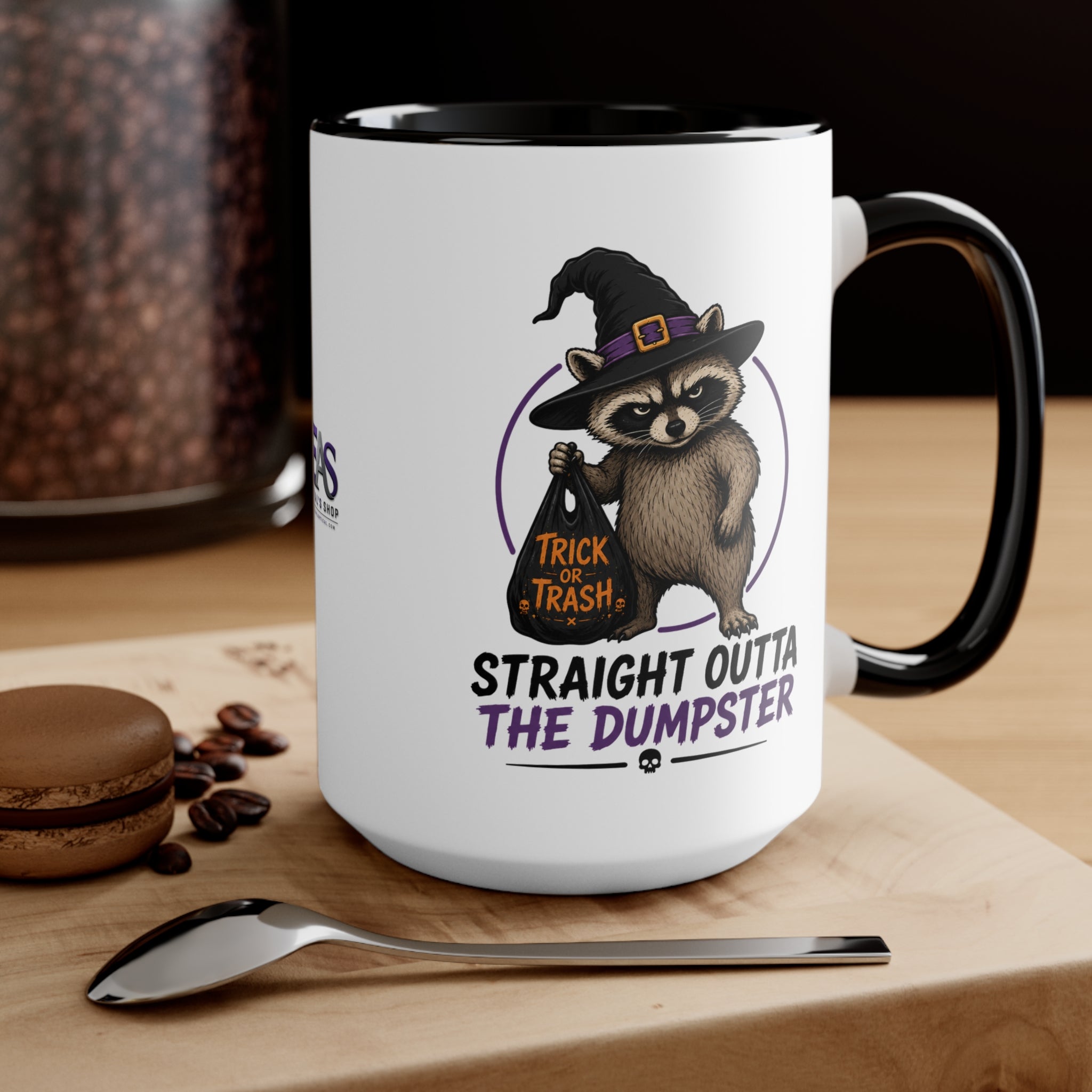 Jimothy Straight Outta the Dumpster Halloween Raccoon Accent Mug